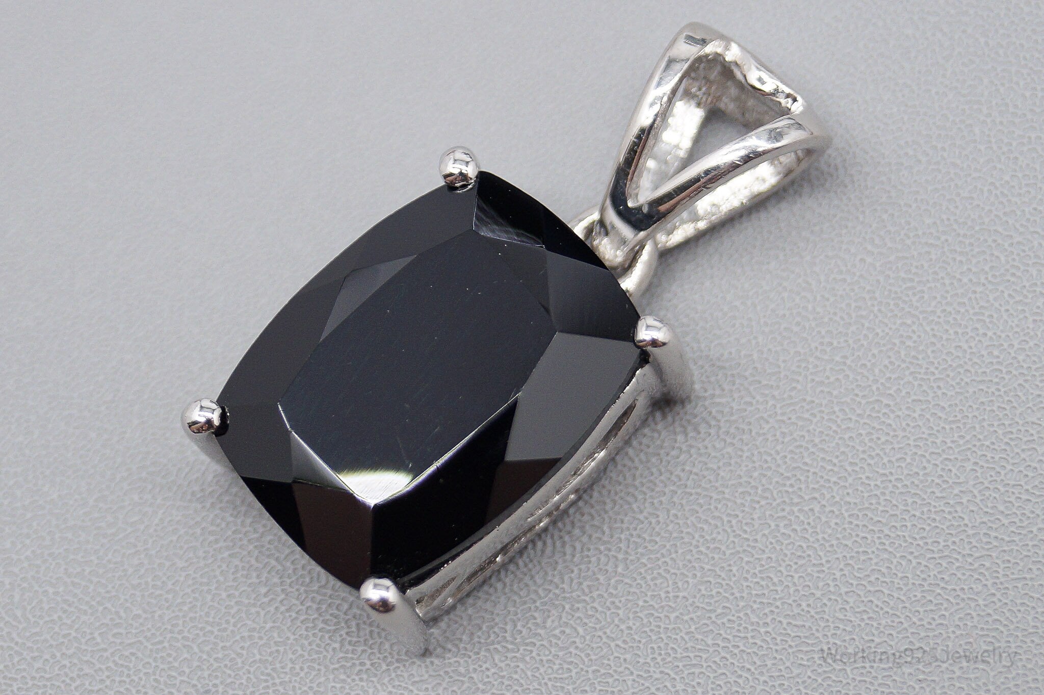 JTV TGGC Black Onyx Sterling Silver Pendant