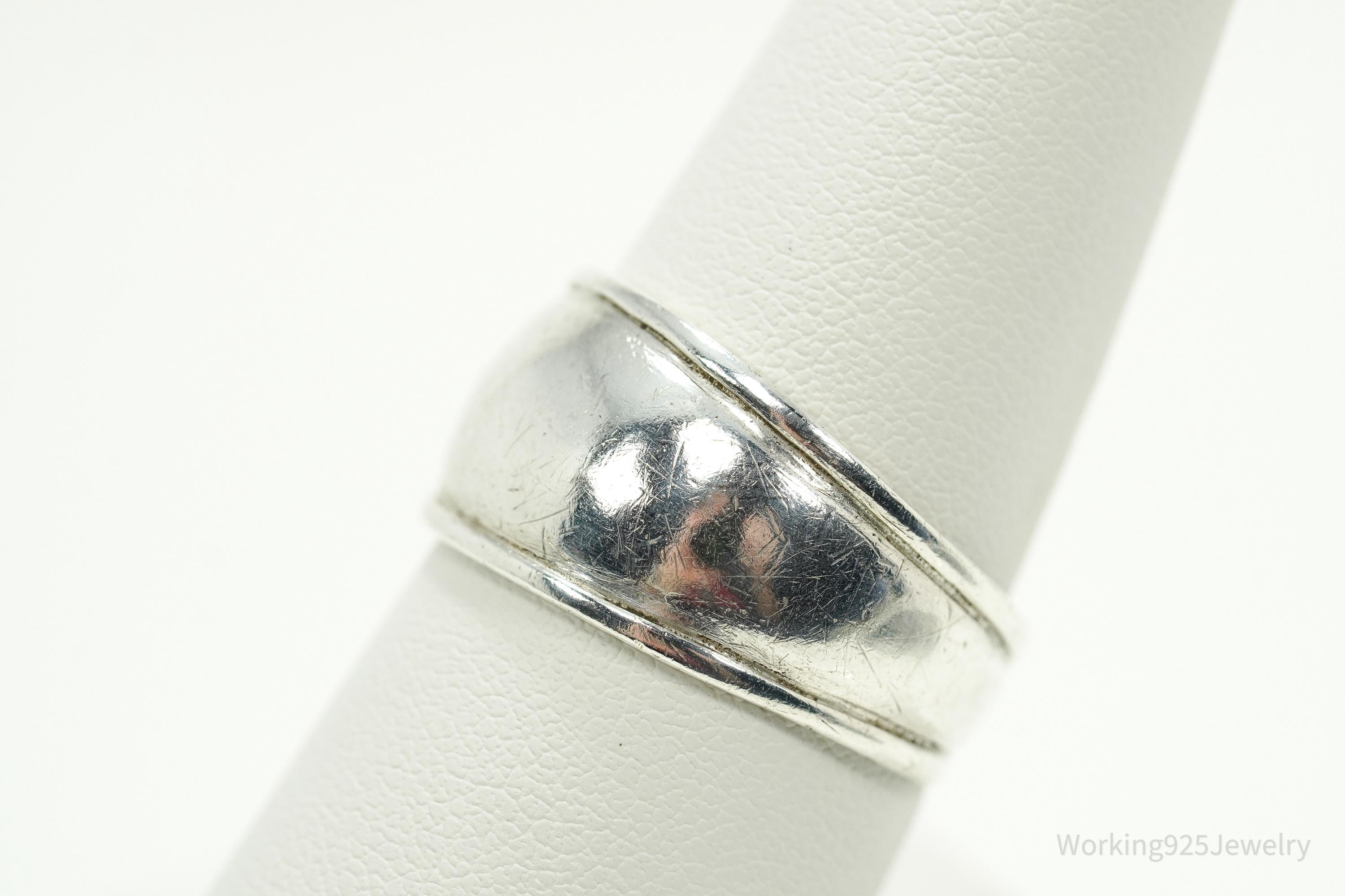 Vintage Sterling Silver Band Ring - Size 9.25