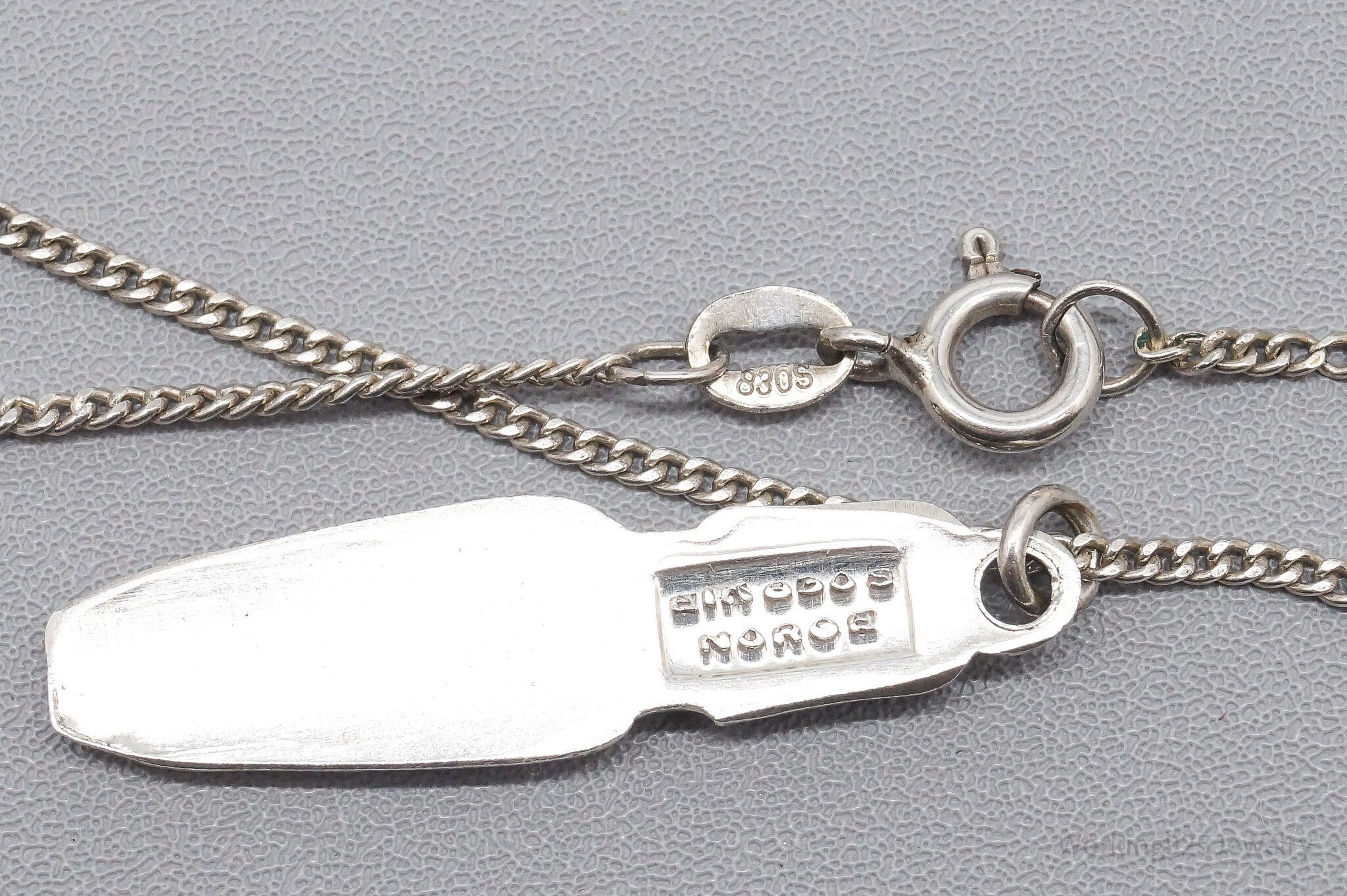 RARE Vintage Norwegian Moai 830S Silver Chain Necklace 17"