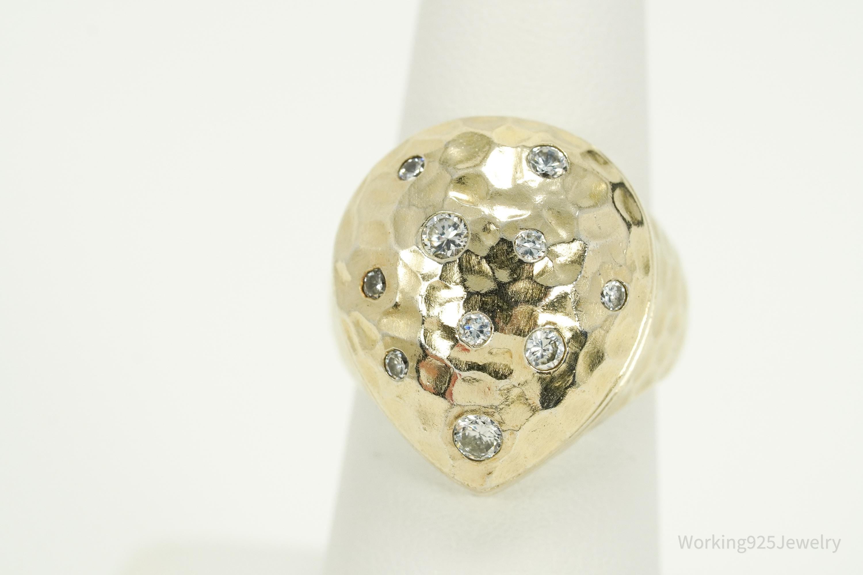 VTG Ross Simons Cubic Zirconia Gold Over Sterling Silver Ring Size 7.25