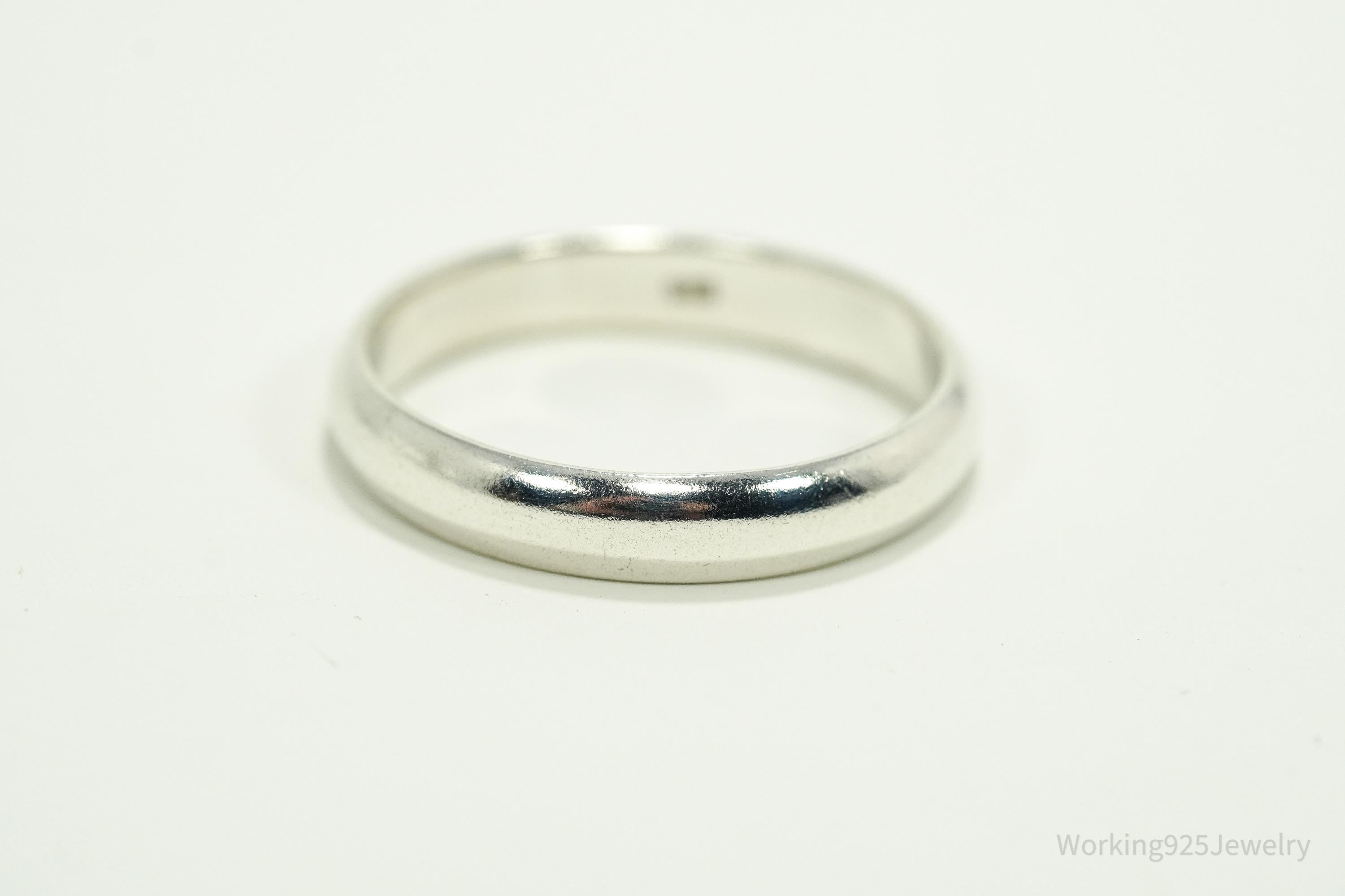 Vintage Sterling Silver Band Ring - Size 9.25