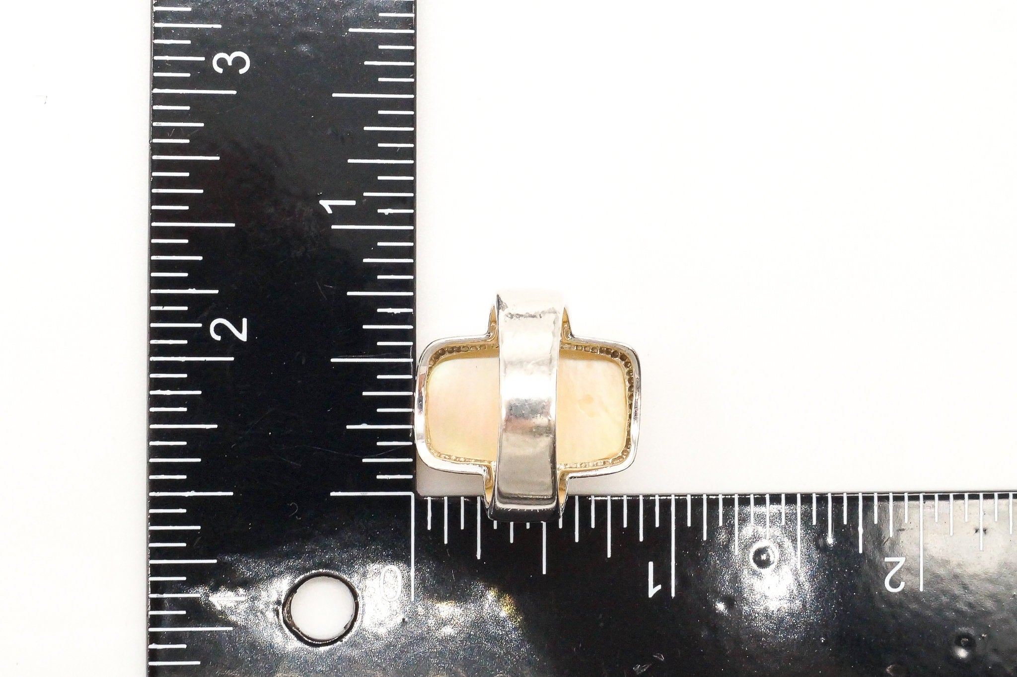 DSGN Whitney Kelly Doublet Yellow MOP Sterl. Sil. Ring 7.25