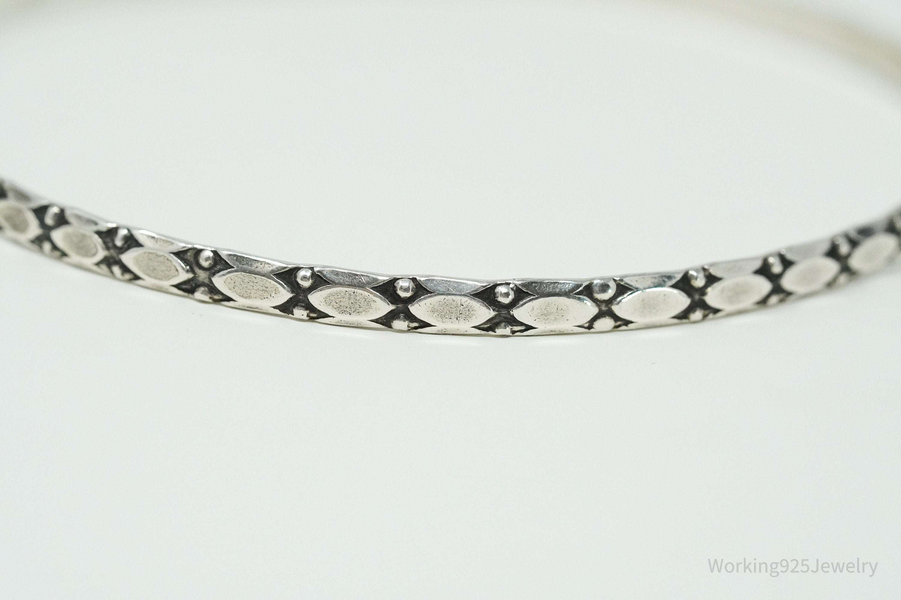 Antique Designer Danecraft Pattern Sterling Silver Bracelet 8"