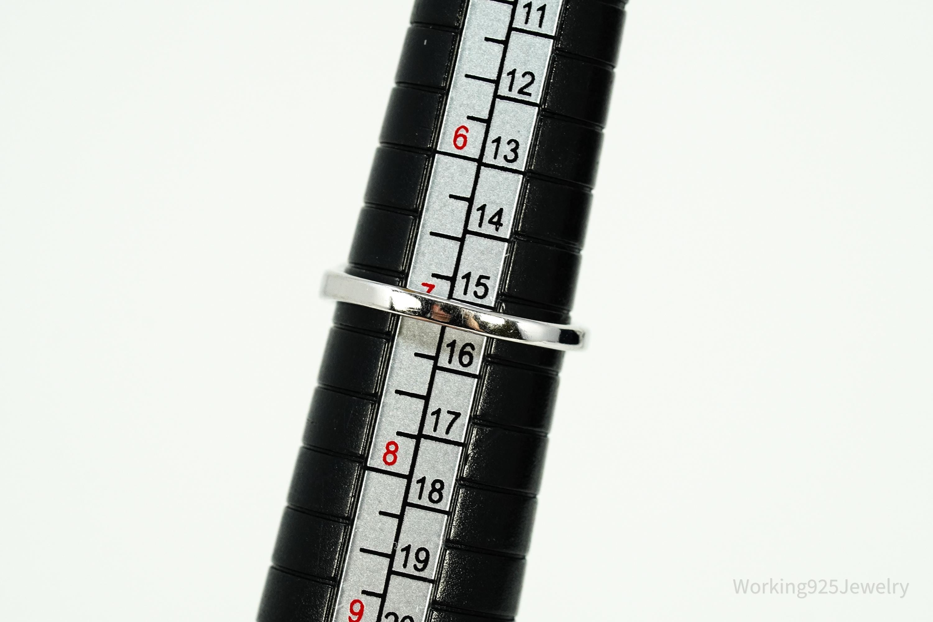 Vintage Native American Turquoise Sterling Silver Ring - Size 7