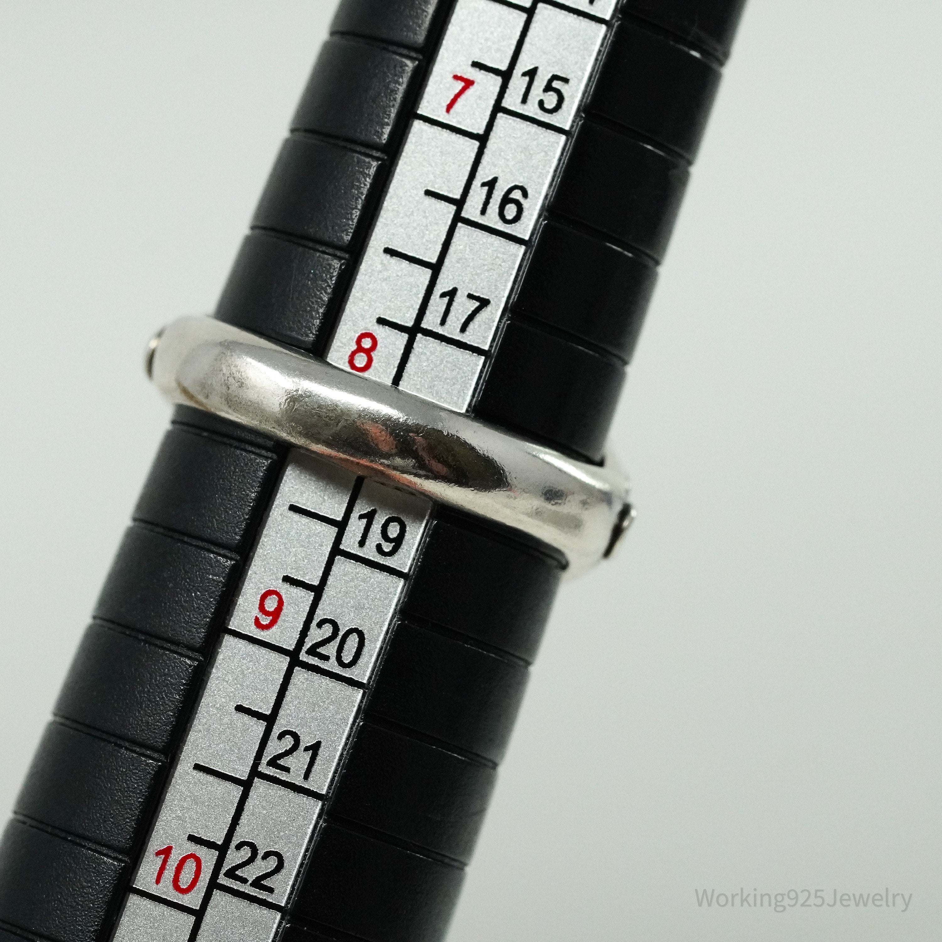 Vintage BA Suarti Peridot Sterling Silver Ring - Size 8.25