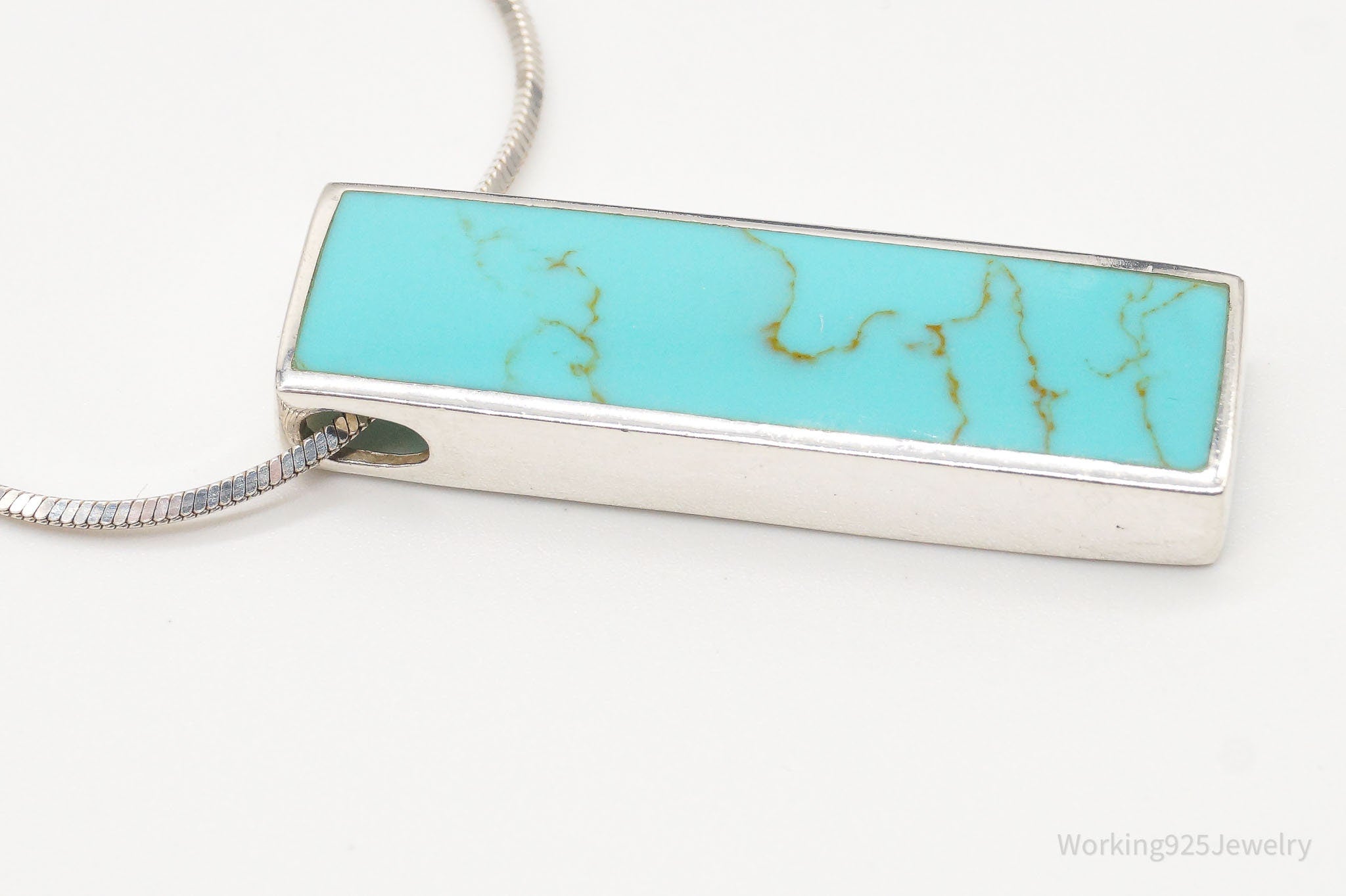 Vintage Turquoise Sterling Silver Necklace