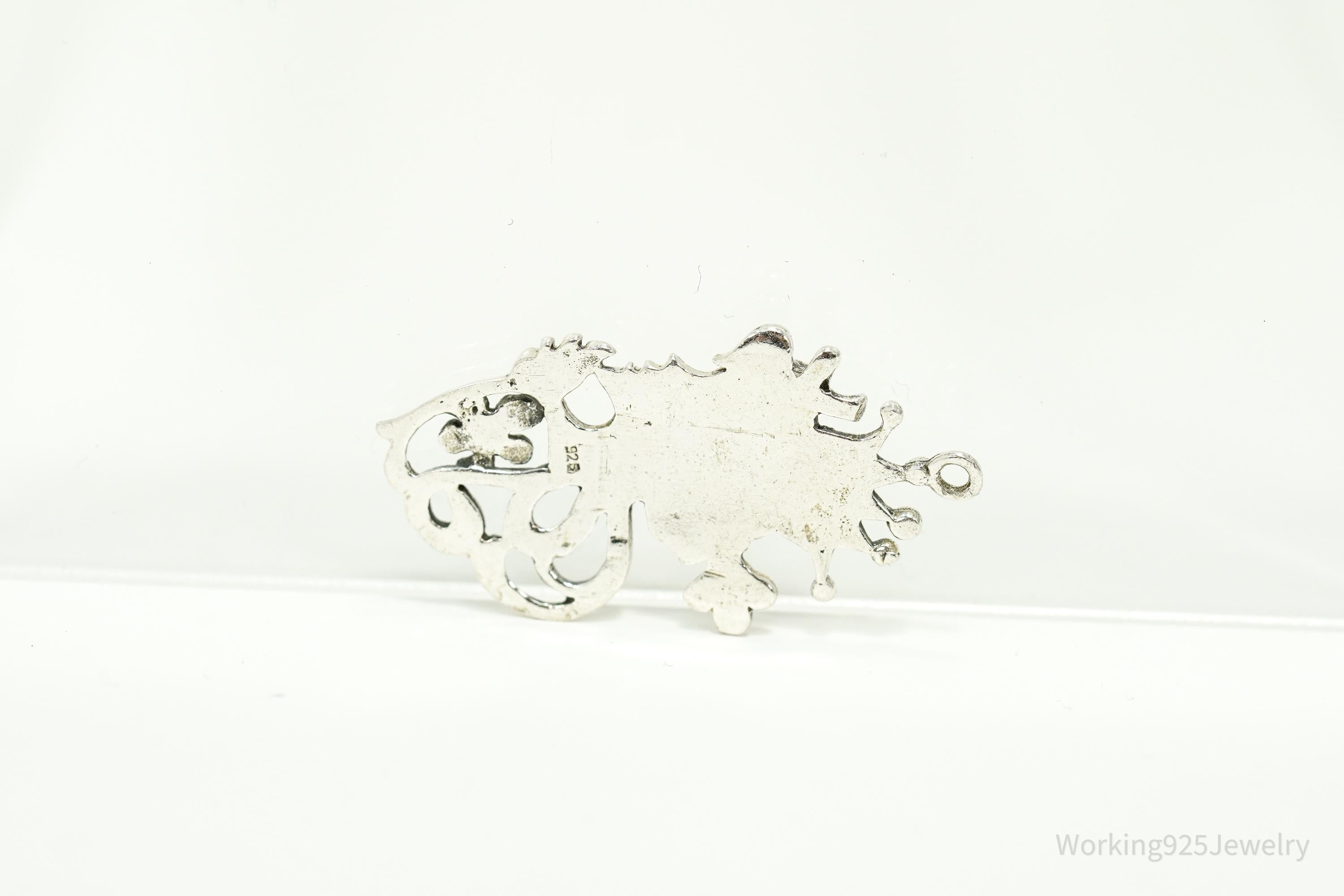 Vintage Art Nouveau Style Queen Sterling Silver Pendant