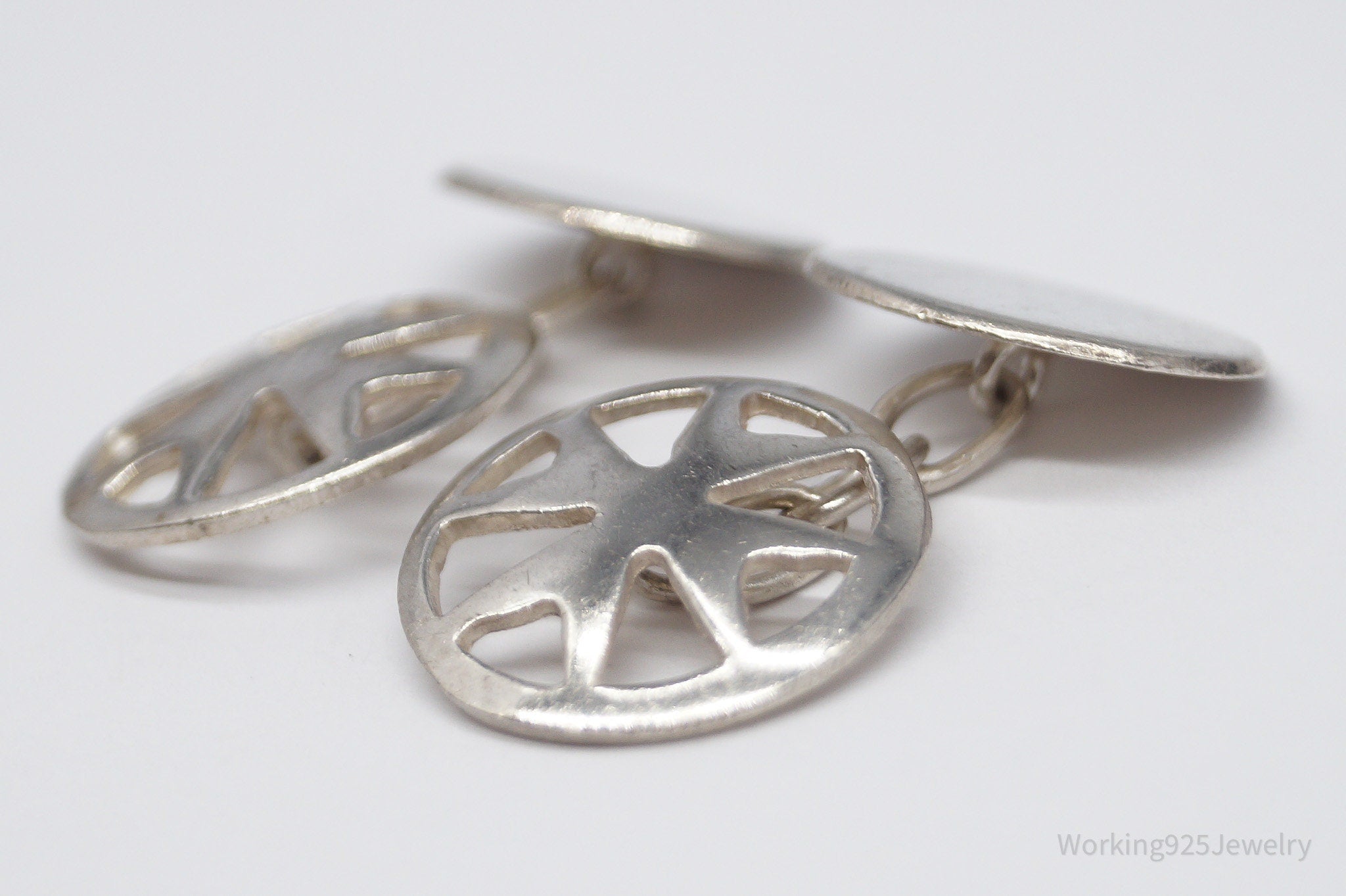 Antique Maltese Cross 917 Silver Cufflinks