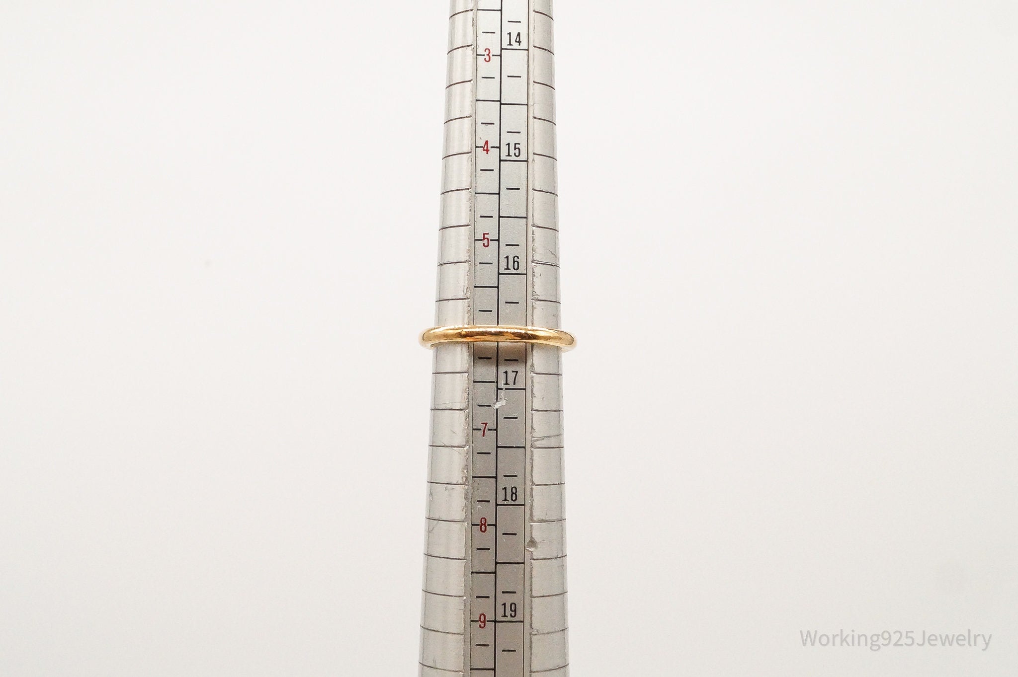 Designer Franco Giaccari Garnet 18K Gold Over Sterling Silver Ring SZ 6