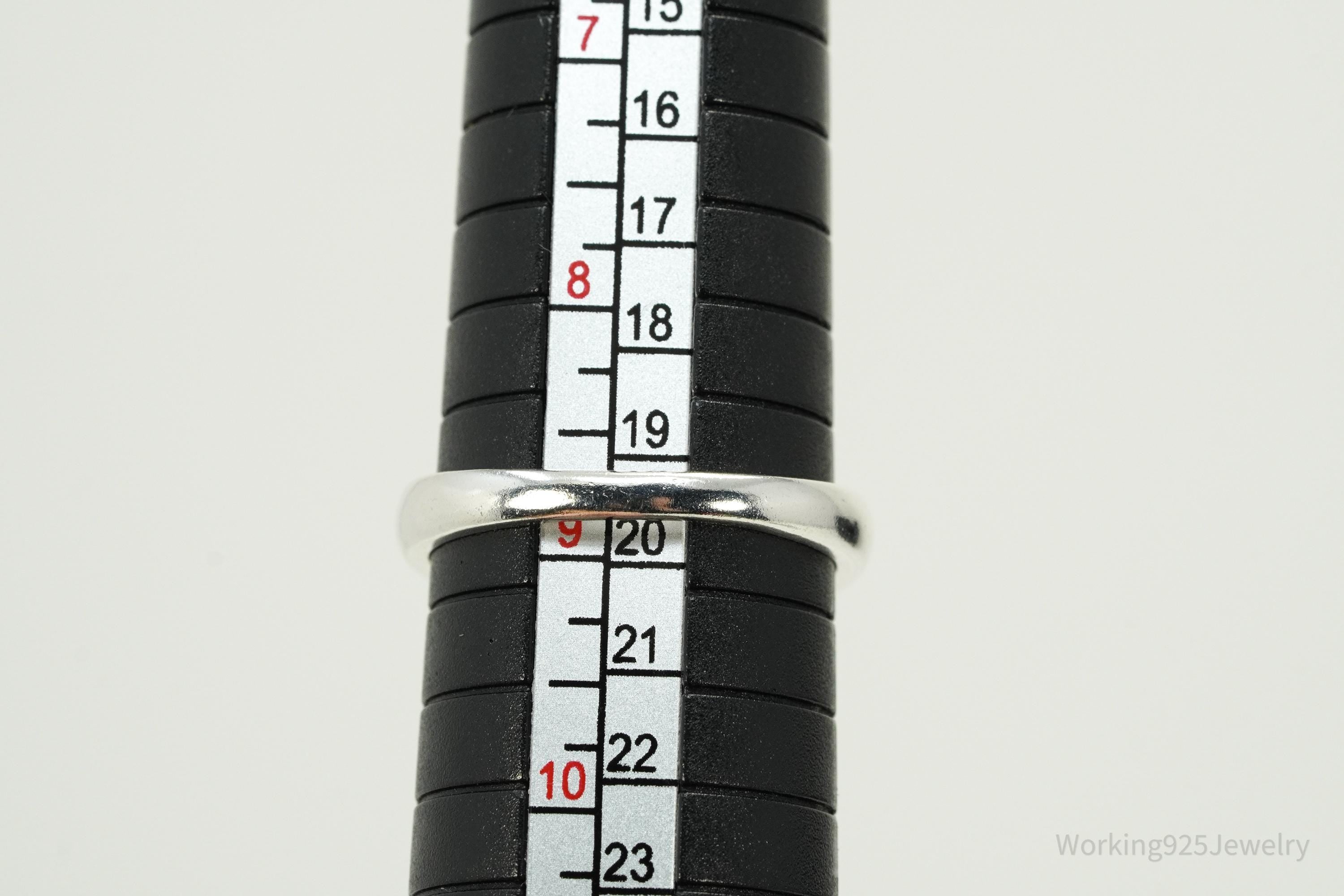 Vintage CNA Blue Topaz Sterling Silver Ring - Size 8.75