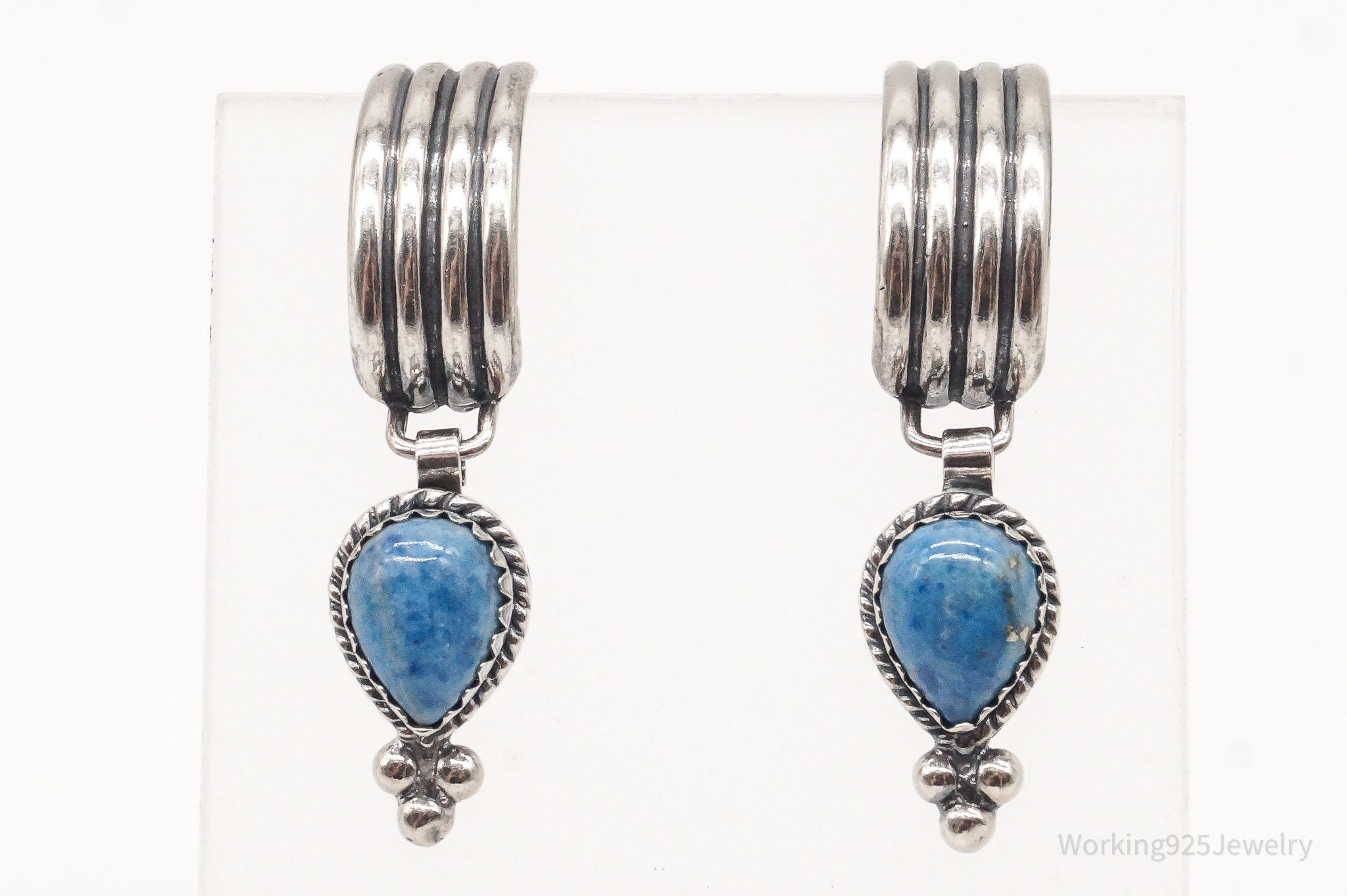 Vintage Southwestern Shop QT Quoc Lapis Lazuli Sterling Silver Earrings