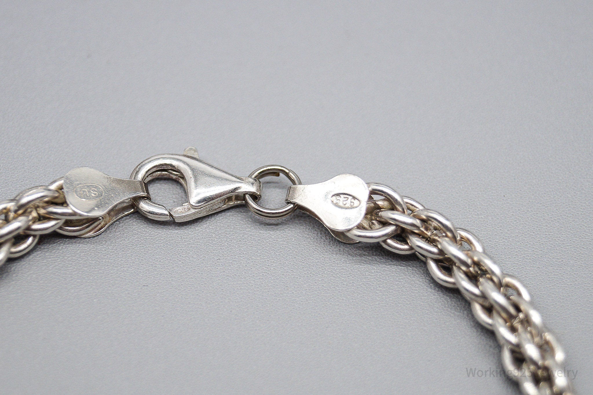 Vintage Italian Chainlink Sterling Silver Bracelet - 7 5/8"