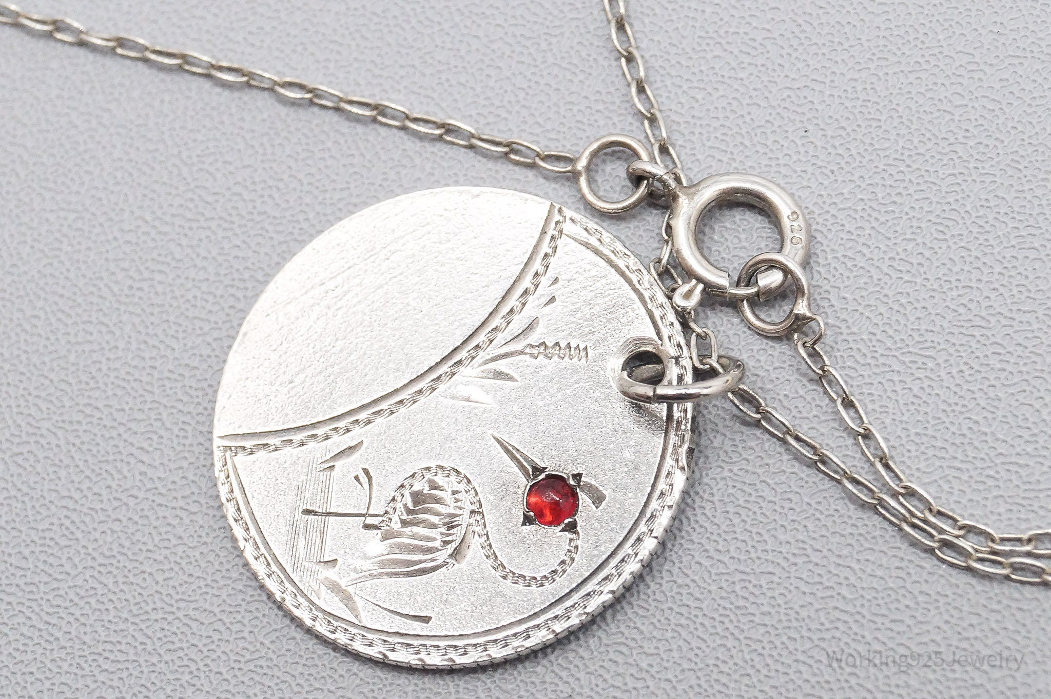 Antique Vintage 1874 Seated Liberty Dime Coin Sterling Silver Chain Necklace - 20"