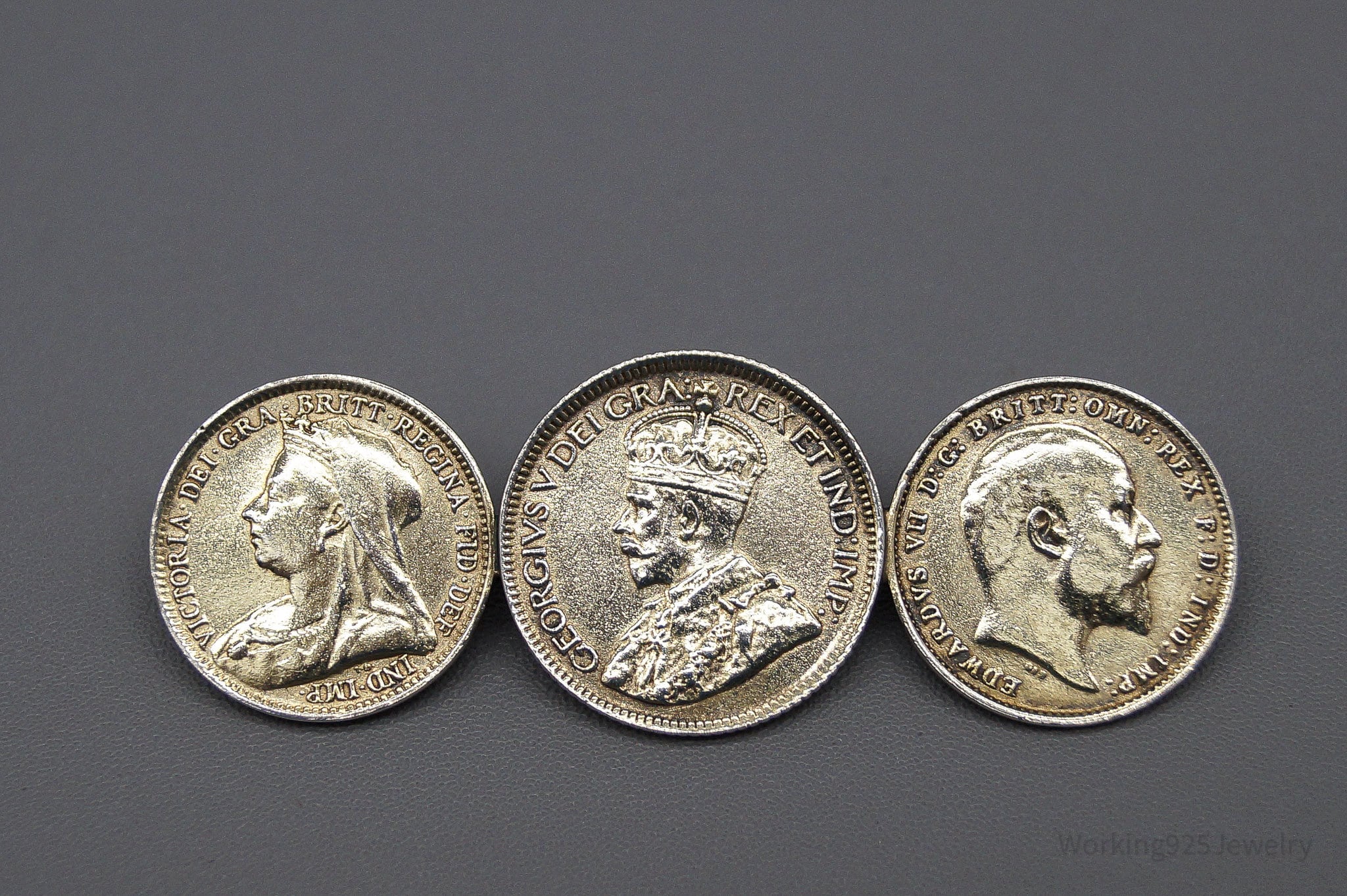 Antique Coins Silver Brooch Pin