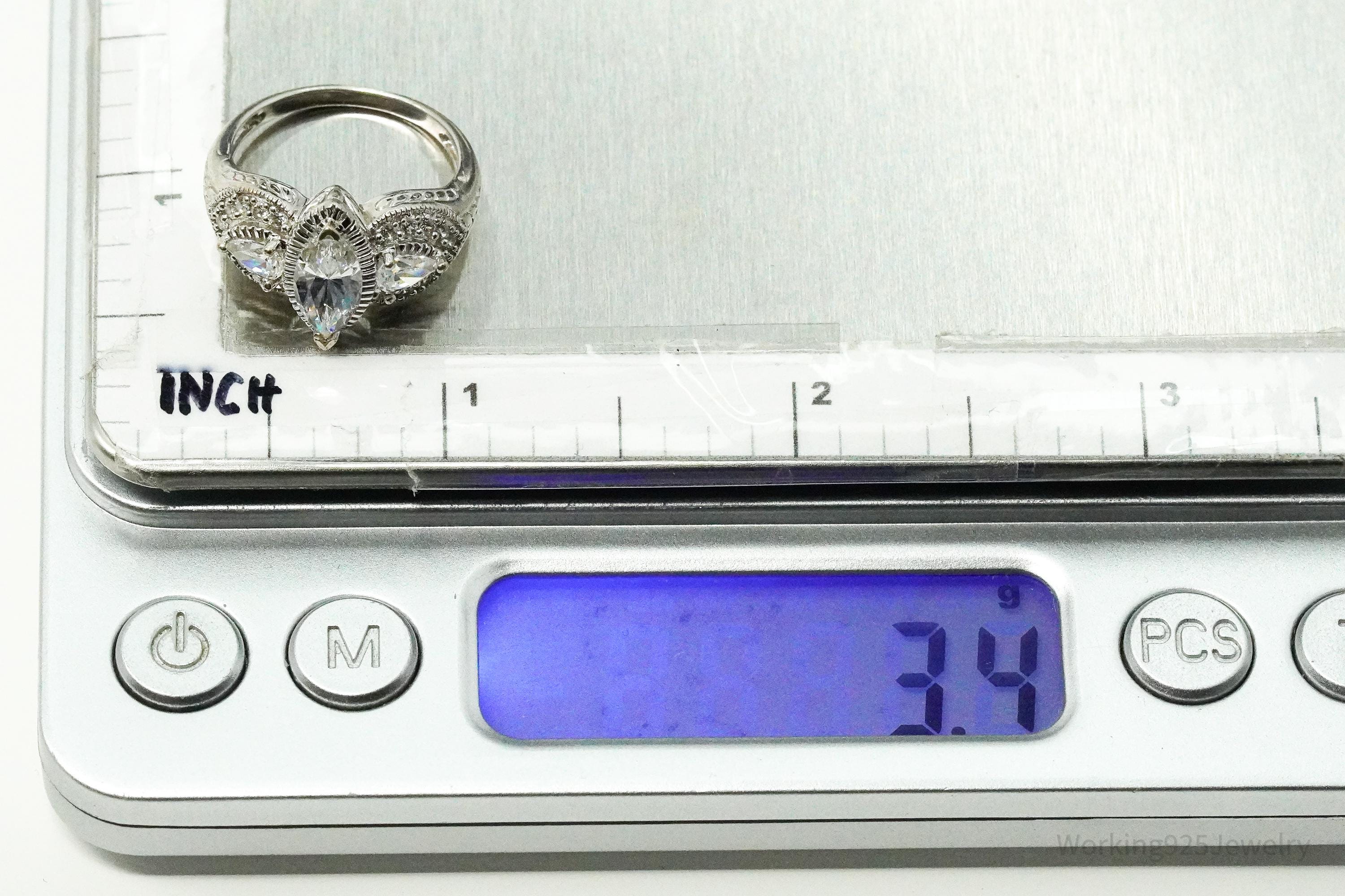 Vintage Lenox Cubic Zirconia Sterling Silver Ring Size 6