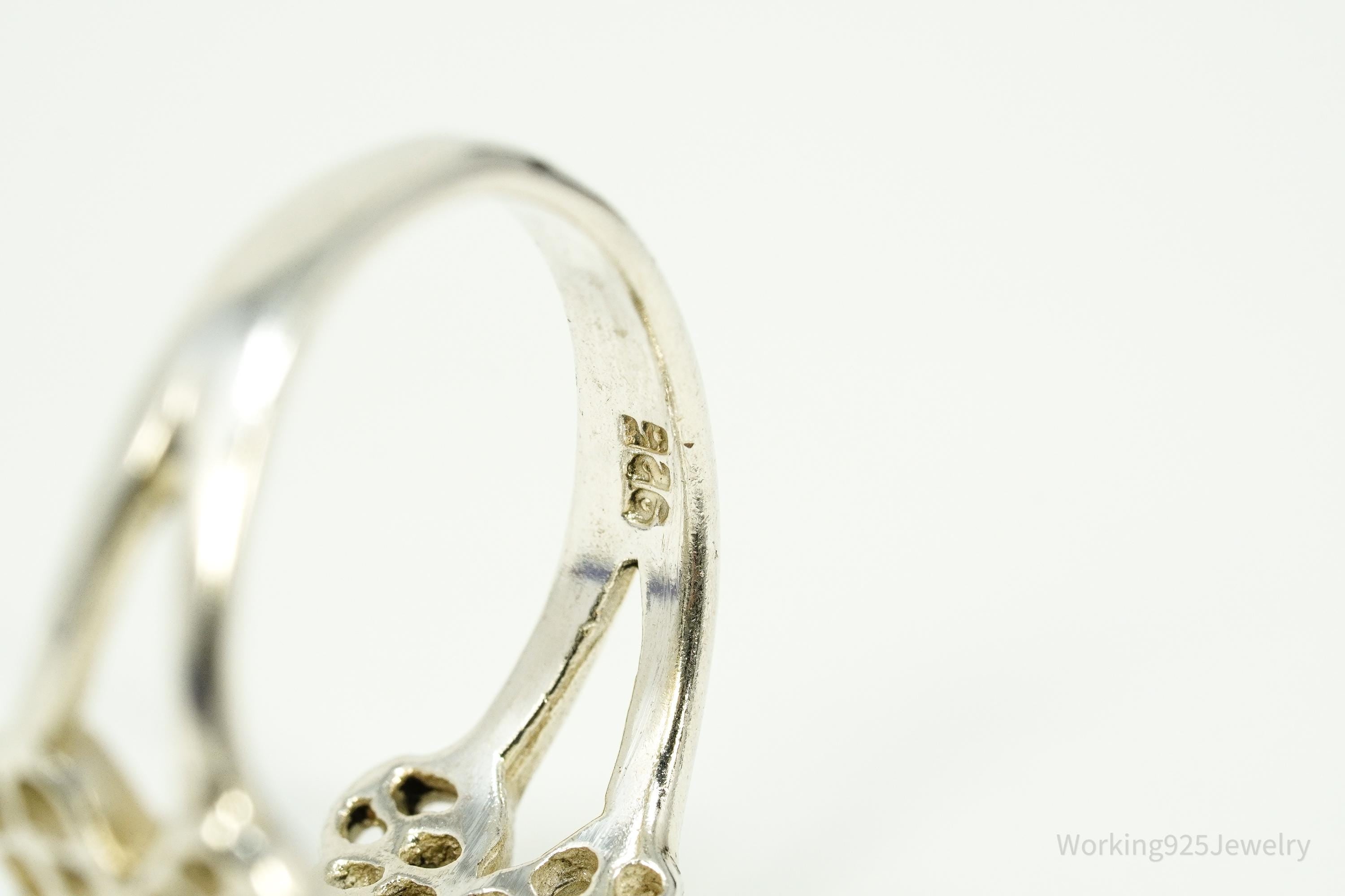 Vintage Dragonfly Sterling Silver Ring - Size 8