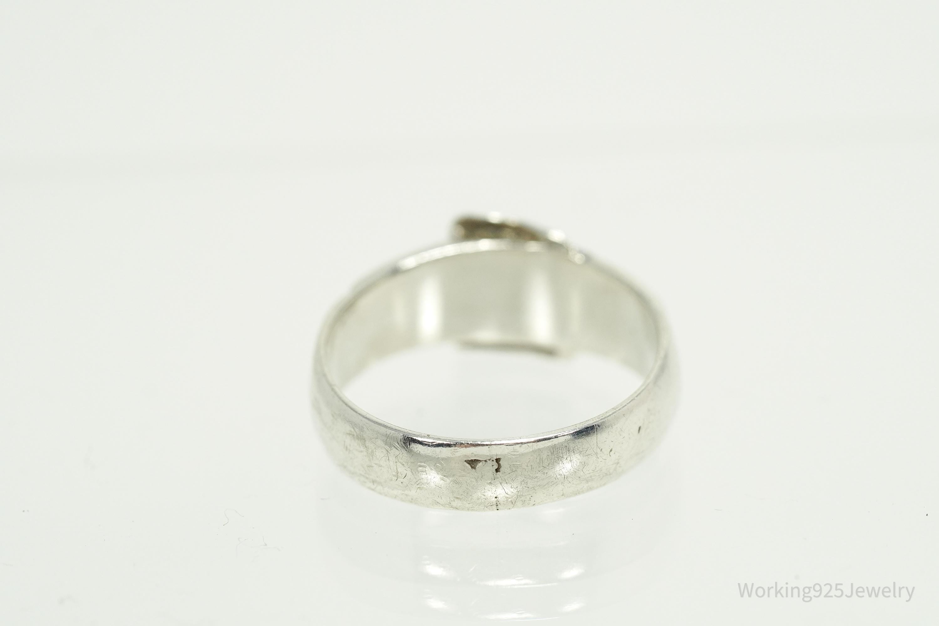 Vintage Belt Buckle Silver Ring Size 8.75