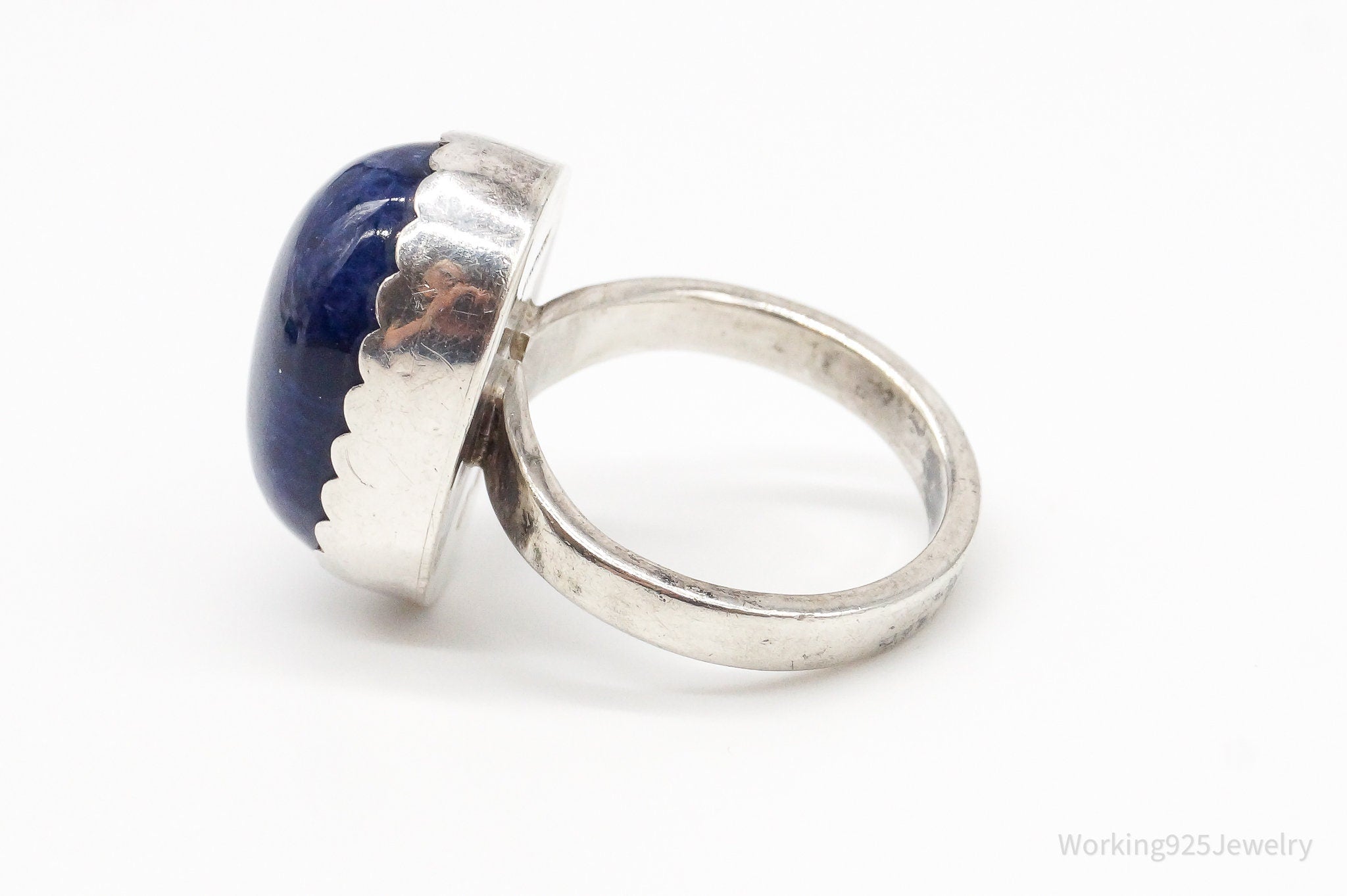 Vintage Sodalite Sterling Silver Ring - Size 5.75