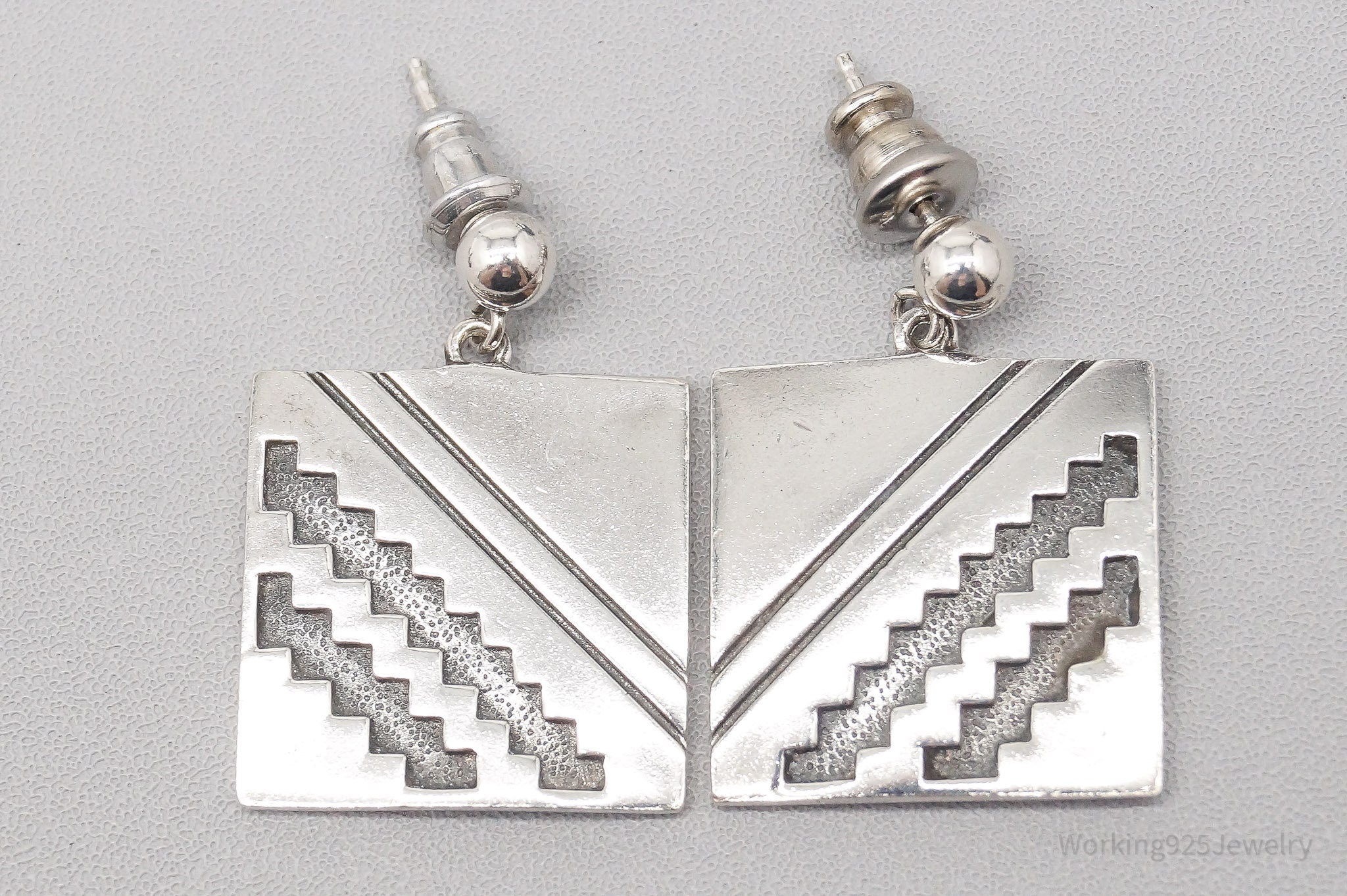 Vintage silver popular earrings