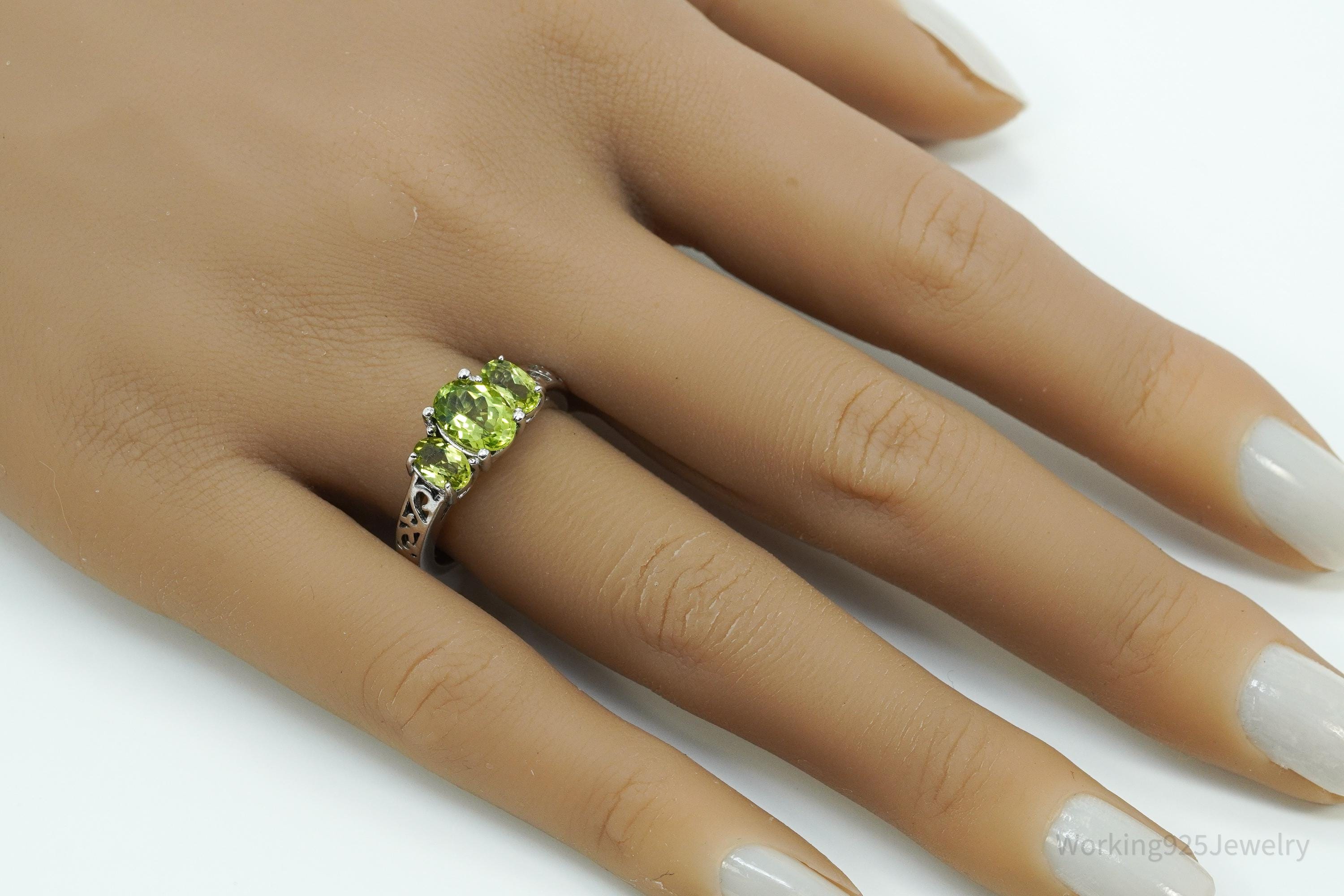 GSK Peridot Sterling Silver Ring - Size 7