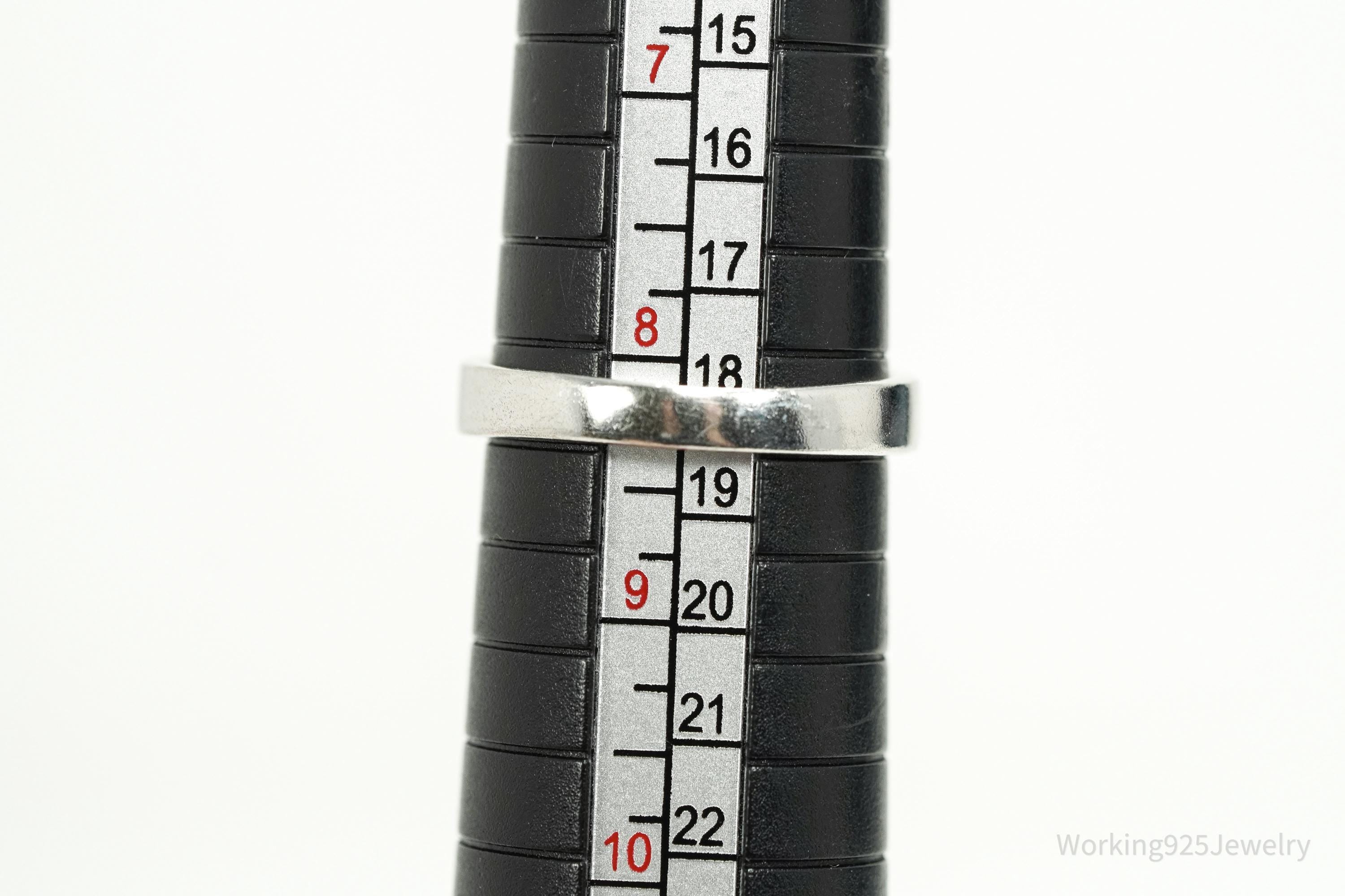 Vintage Cubic Zirconia Sterling Silver Ring Size 8.25