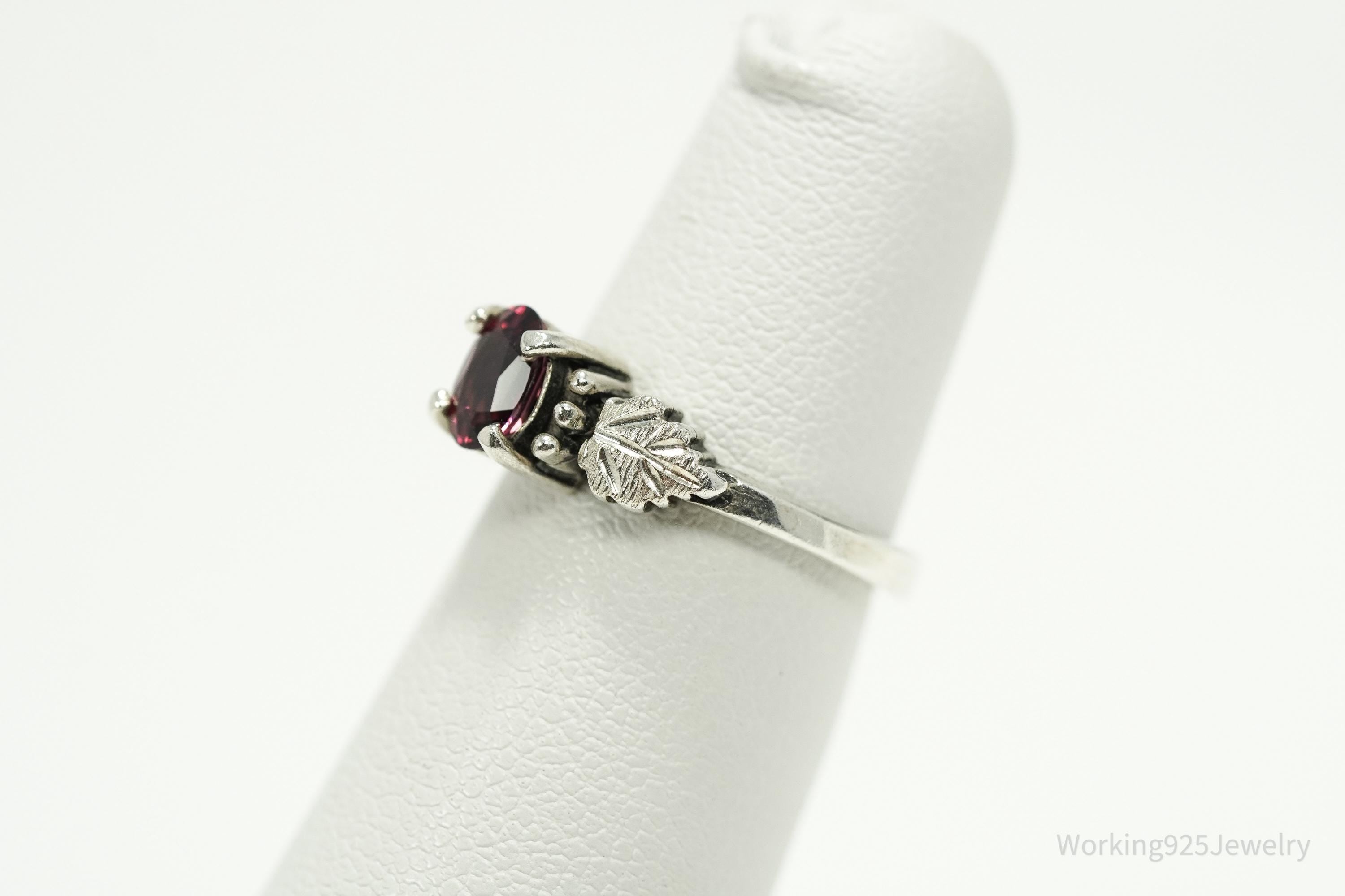 Vintage WMCO Rhodolite Garnet Sterling Silver Ring - Size 3.75