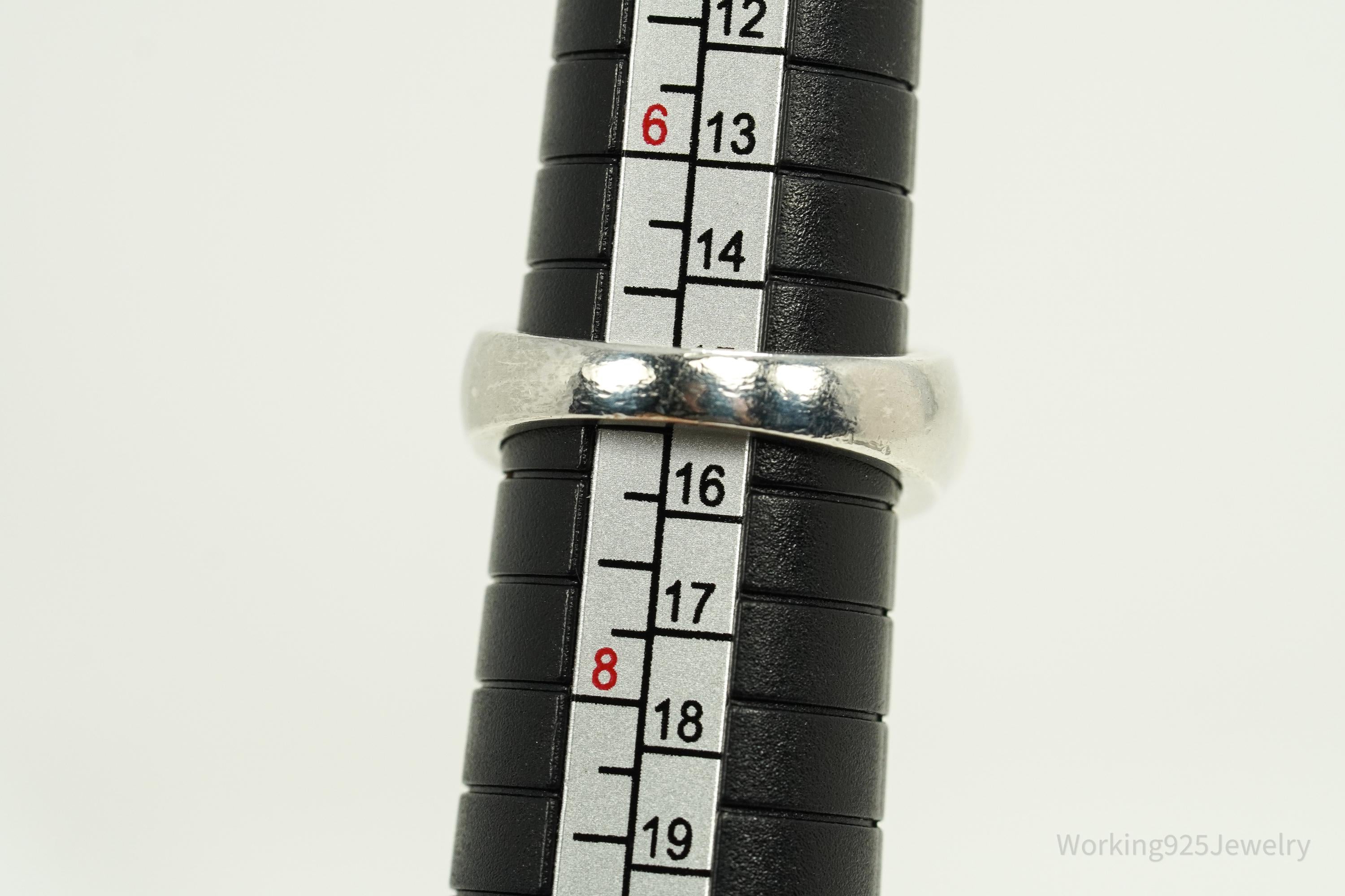 Vintage EA Pearl Sterling Silver Ring - Size 7