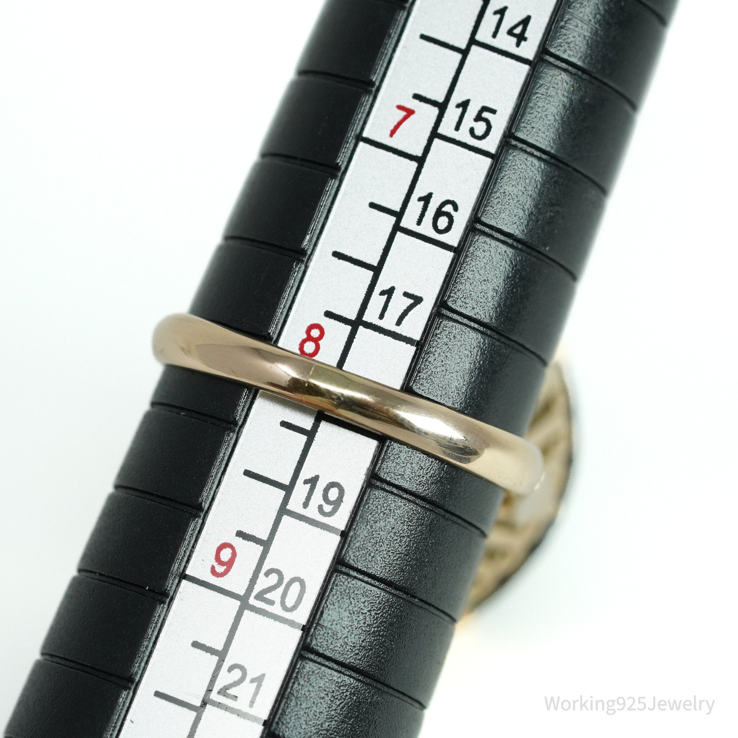 Large Smoky Quartz 14K Yellow Gold Ring - Size 8