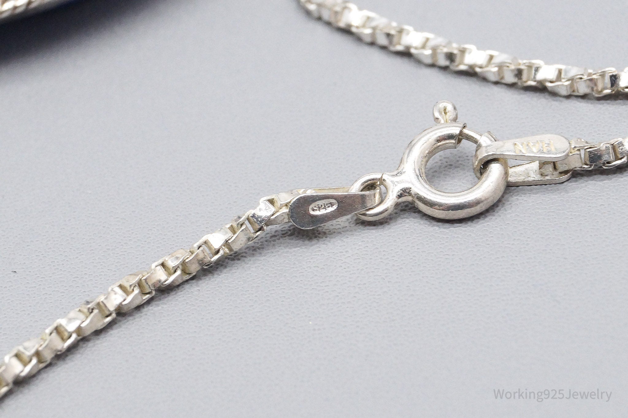 Vintage Lapis Lazuli Sterling Silver Necklace 24"