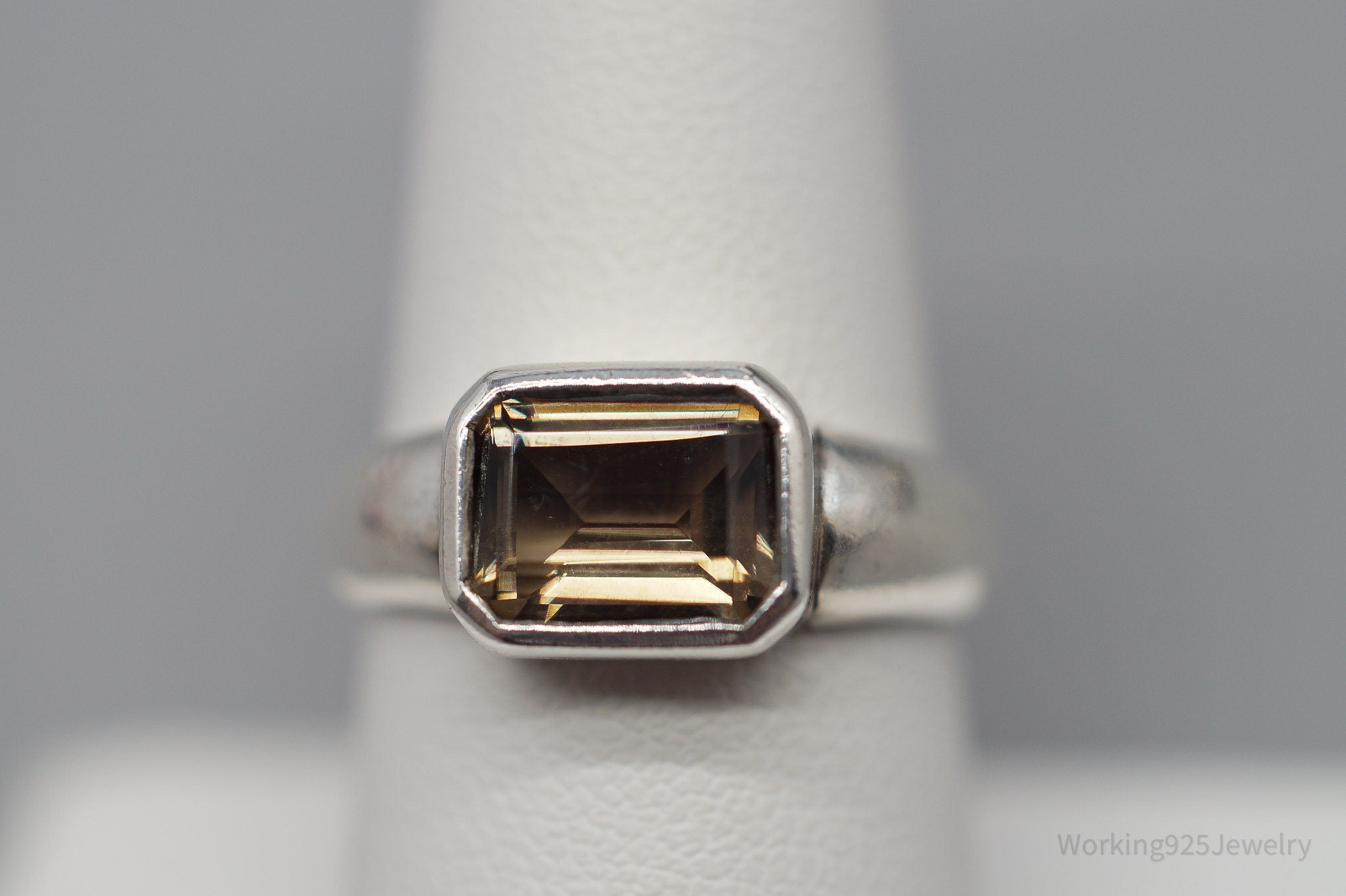 Vintage Boma Smoky Topaz Sterling Silver Ring - Size 7.75