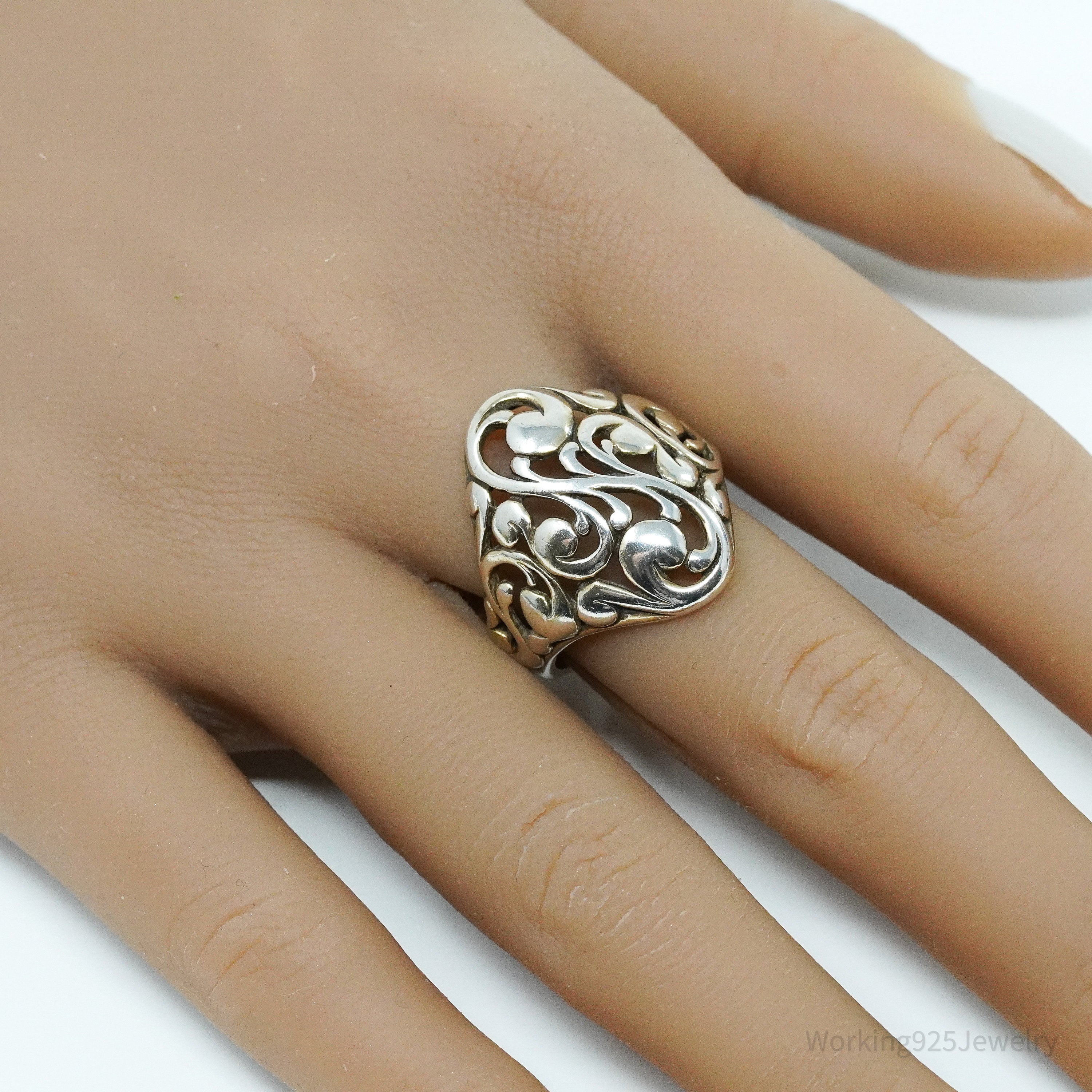 Vintage Designer KABANA Sterling Silver Ring - Size 9