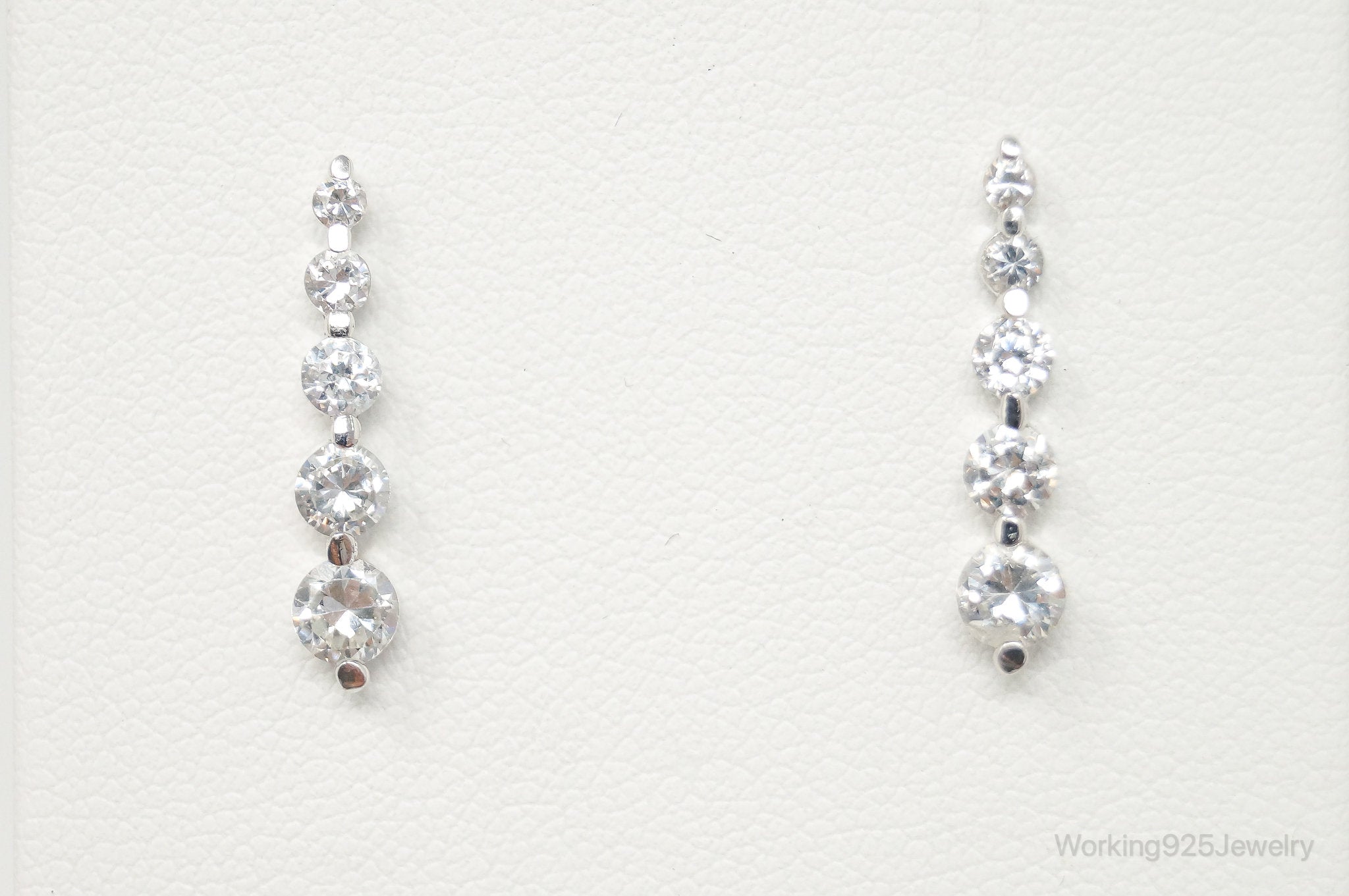 Cubic Zirconia Sterling Silver Earrings