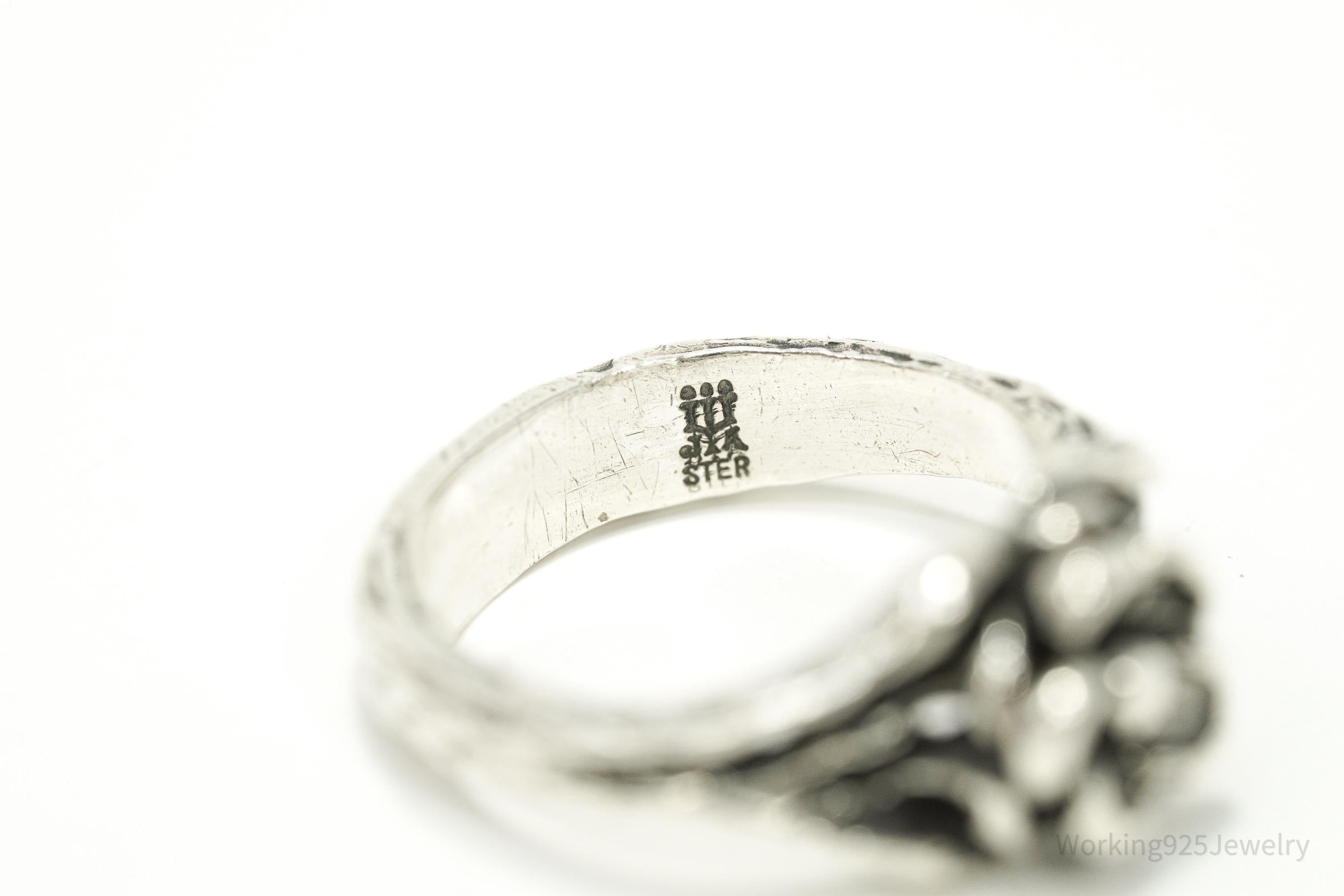 RARE Vintage JAMES AVERY Retired Flower Sterling Silver Ring Size 4.25