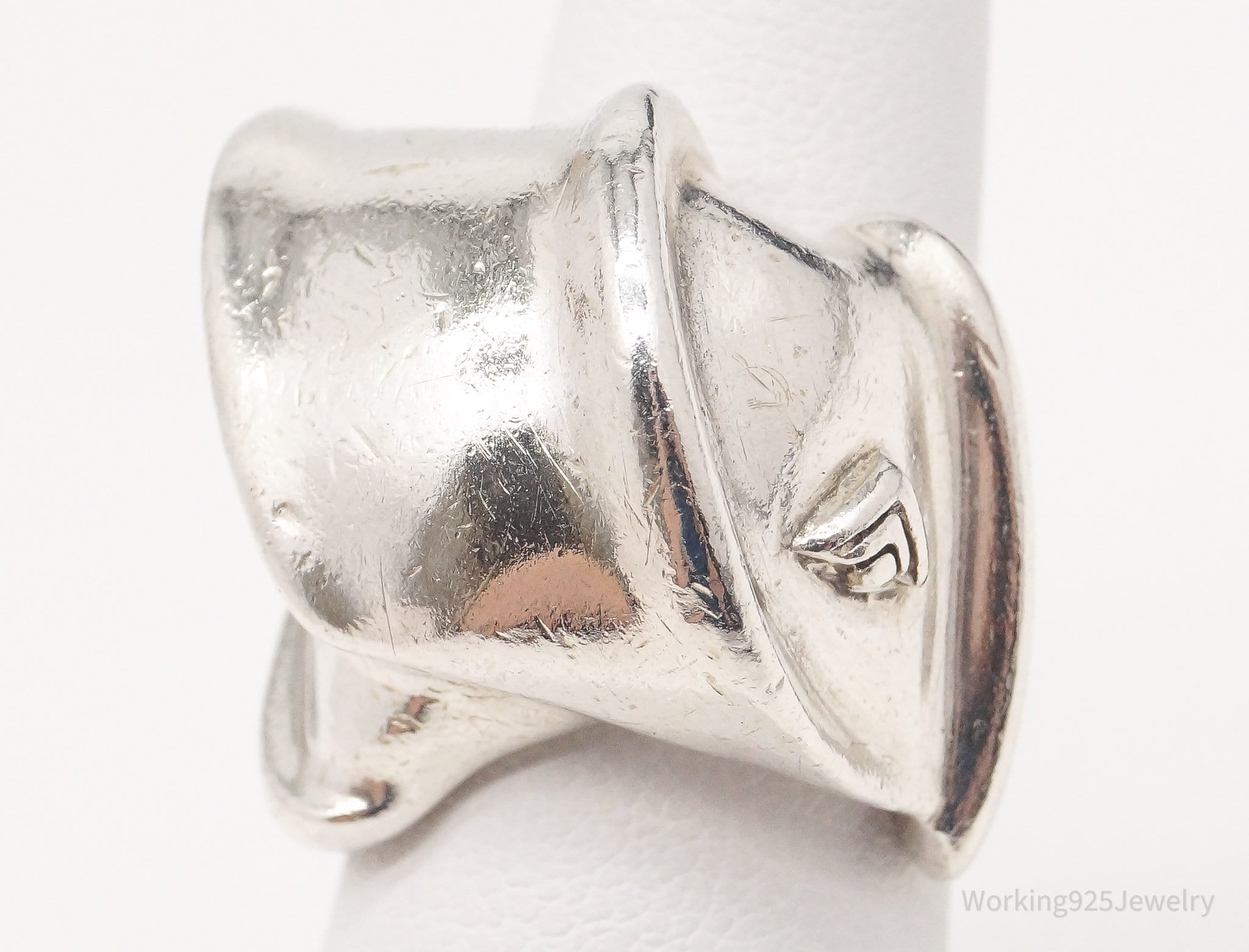 Vintage Silpada Asymmetrical Bow Sterling Silver Ring - Size 5