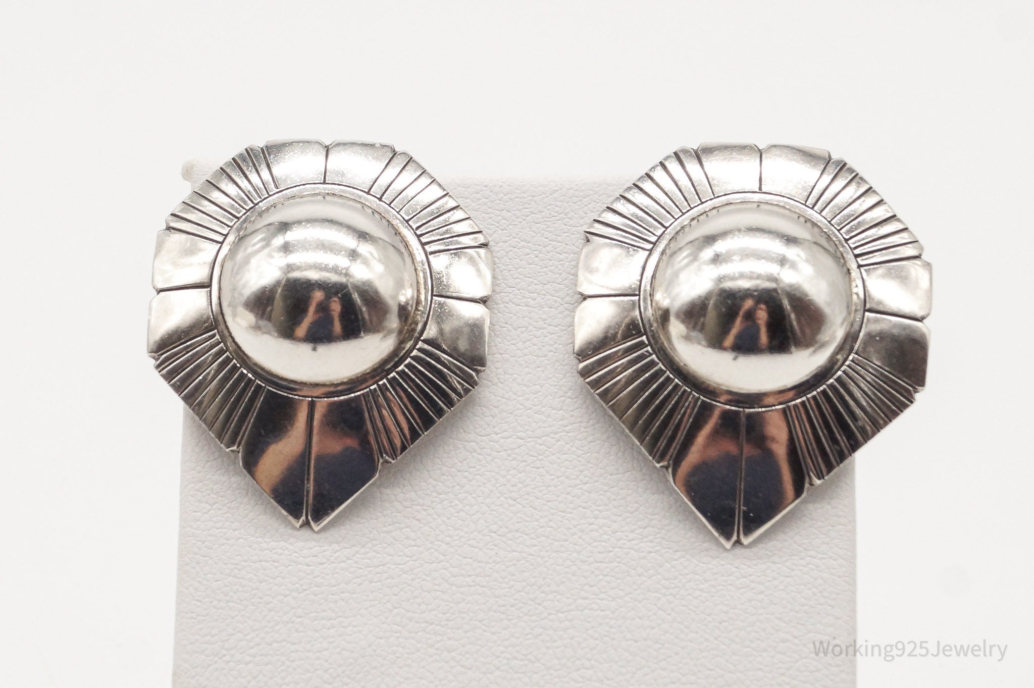 Vintage Native American Sterling Silver Earrings