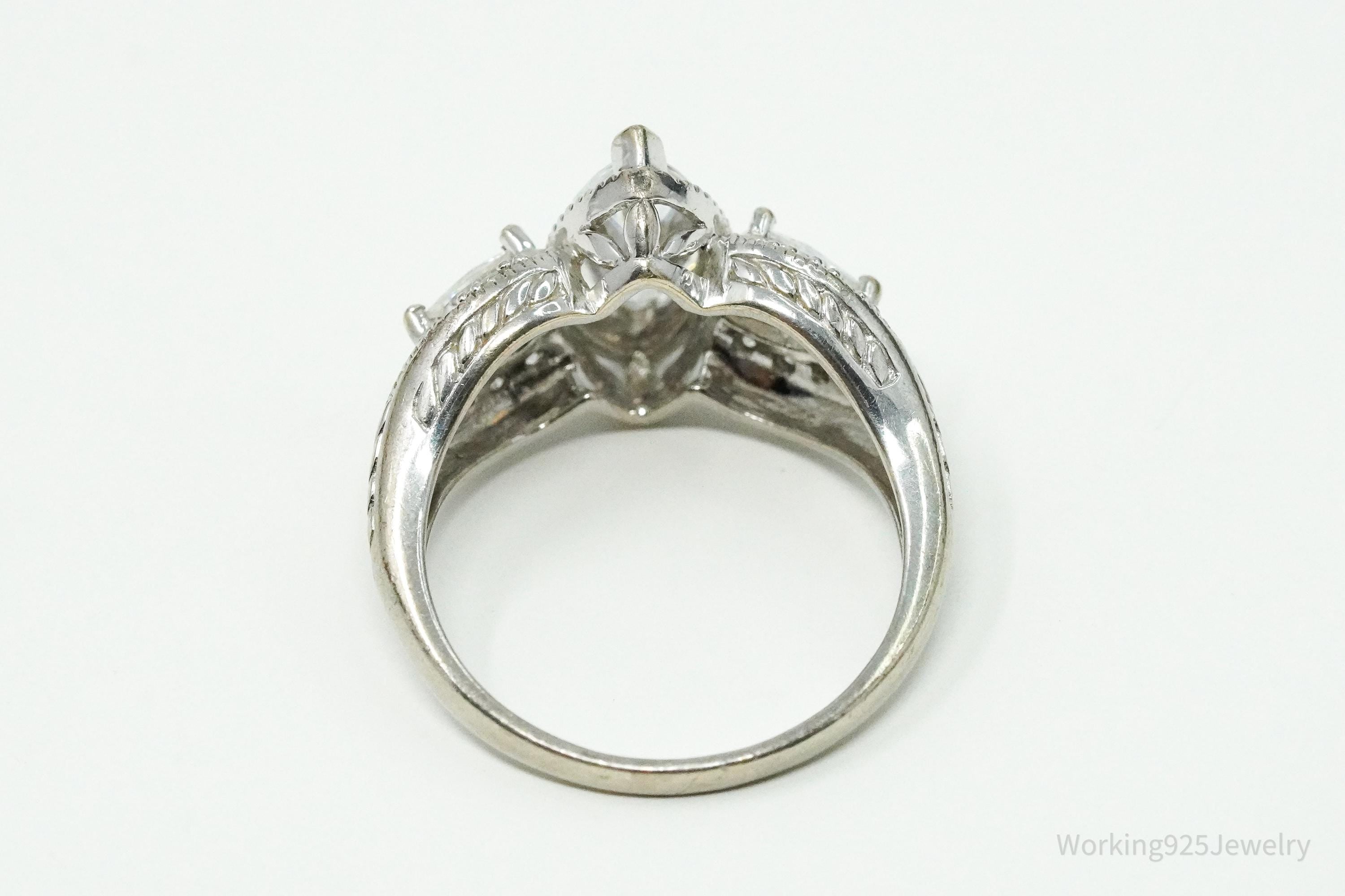 Vintage Lenox Cubic Zirconia Sterling Silver Ring Size 6