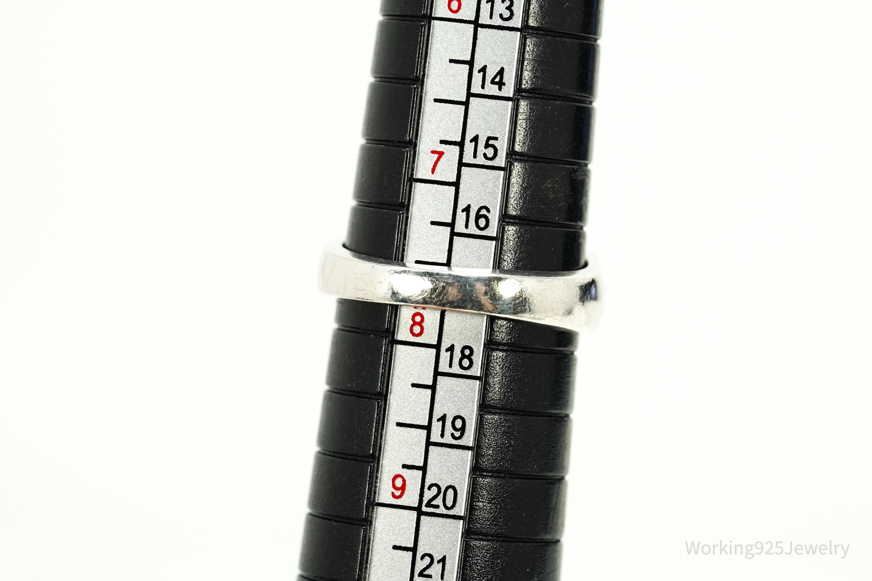 Vintage Purple Amethyst Sterling Silver Ring - Size 7.75