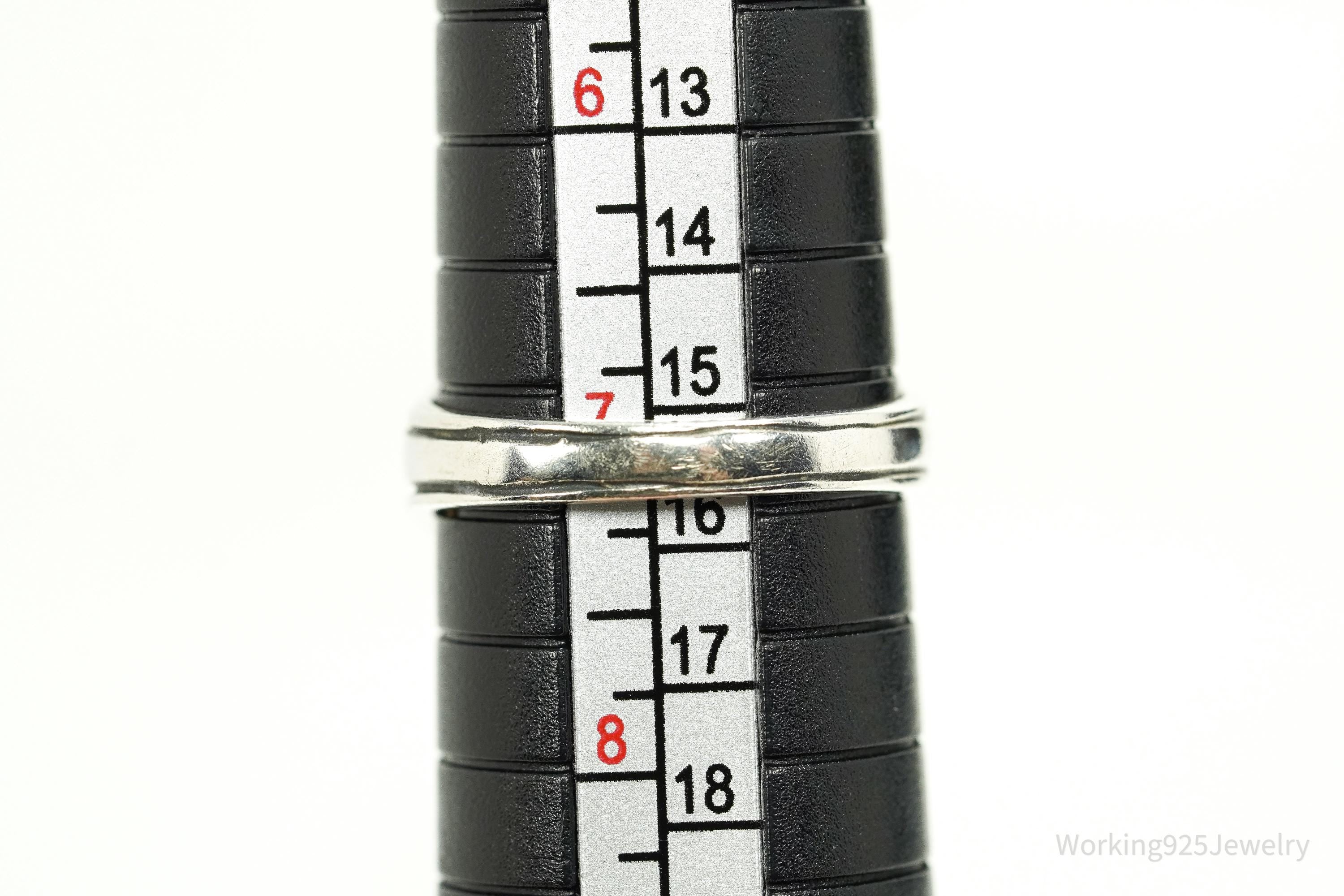 Vintage Abalone Paua Shell Sterling Silver Ring - Size 7