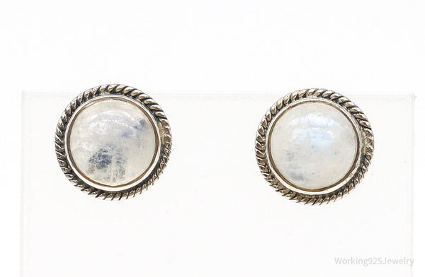 Vintage Moonstone Sterling Silver Earrings