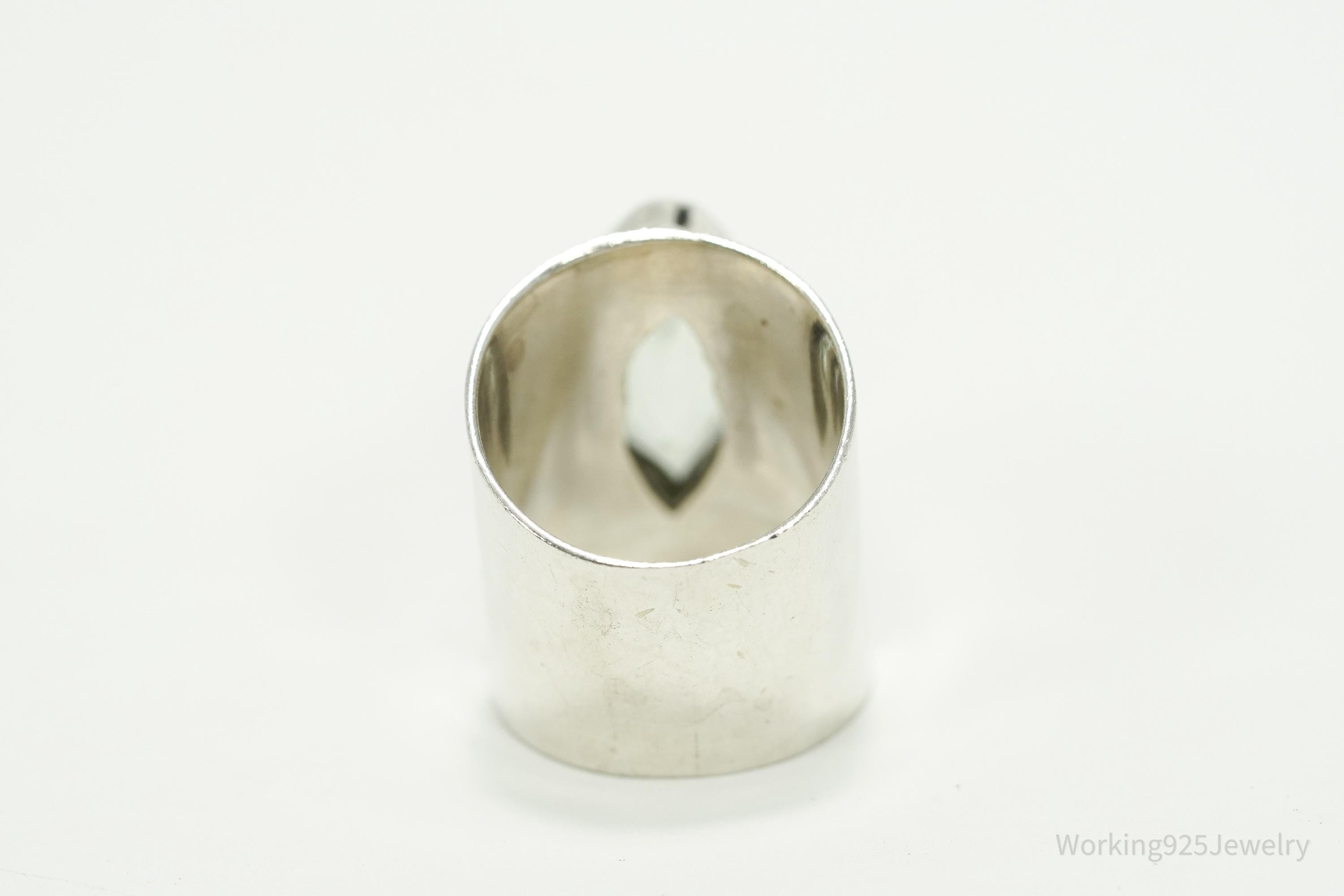 Vintage Prasiolite Sterling Silver Ring - Size 7.25