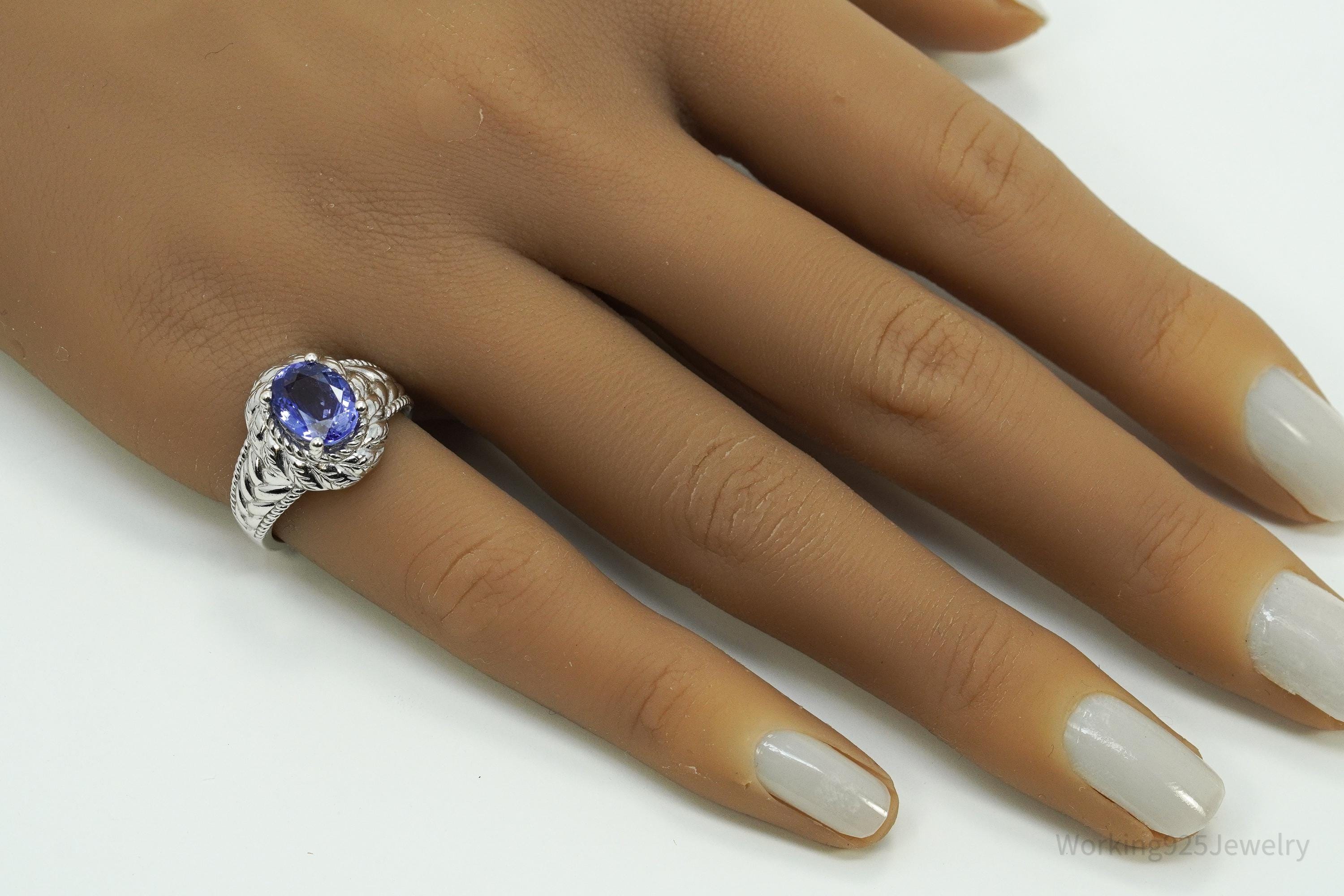EA Tanzanite Sterling Silver Ring - Size 6