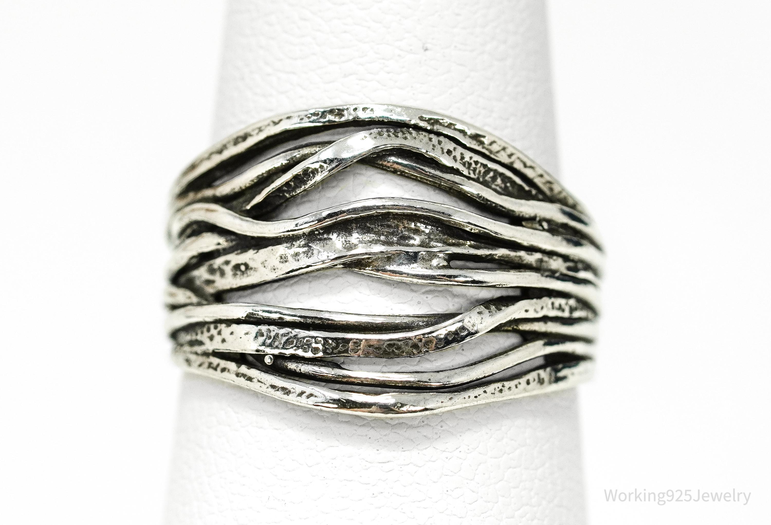 Vintage Israel Shablool Didae Sterling Silver Ring - Size 7