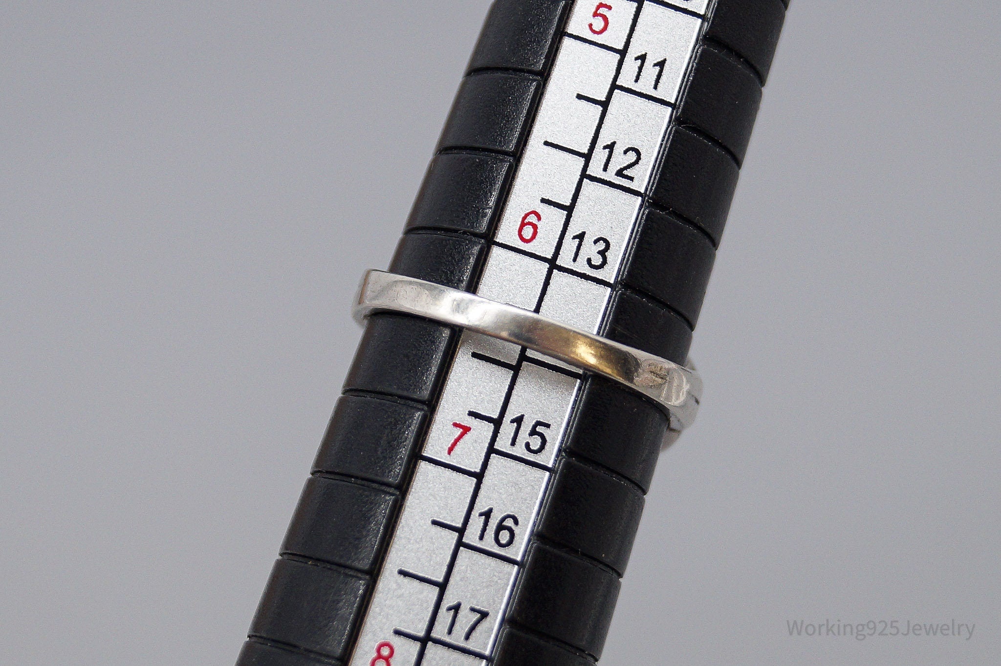 Antique Art Deco Pink Stone Sterling Silver Ring - Size 6.25