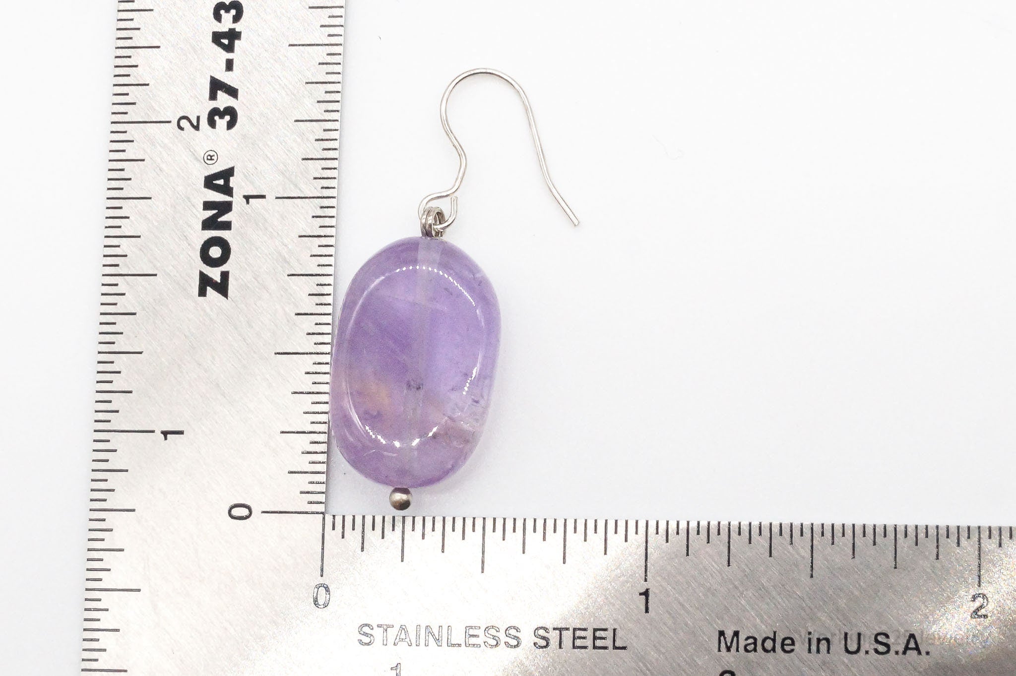 Vintage Amethyst Dangle Silver Earrings