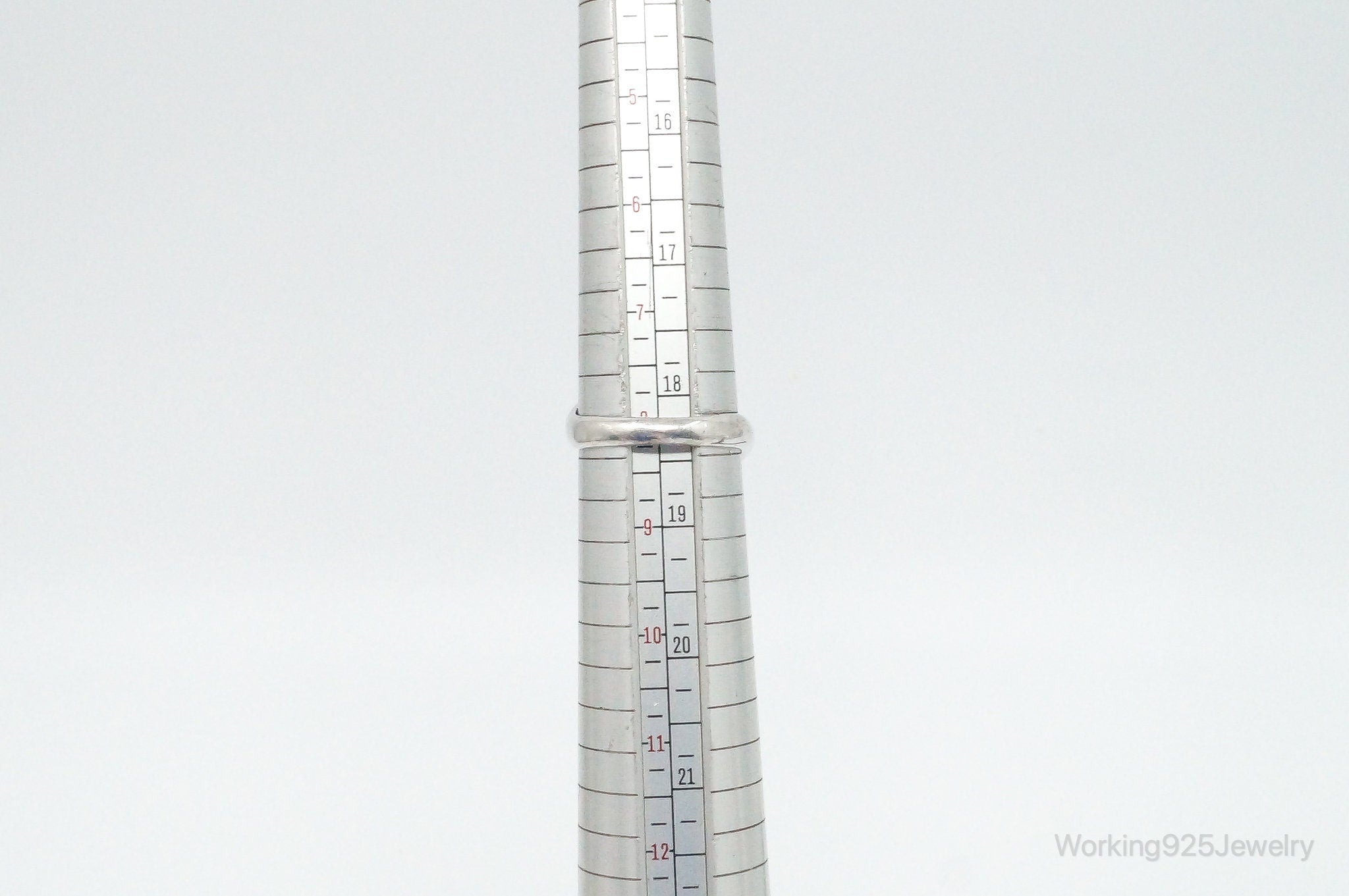 Vintage Garnet Sterling Silver Ring - Size 8