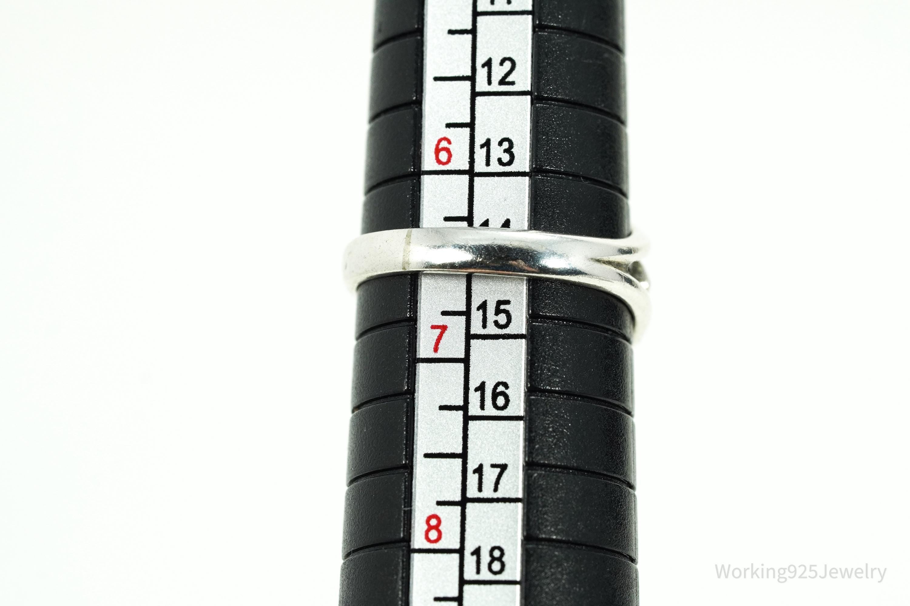 Vintage Native Bell Trading Post Turquoise Sterling Silver Ring - Size 6.5