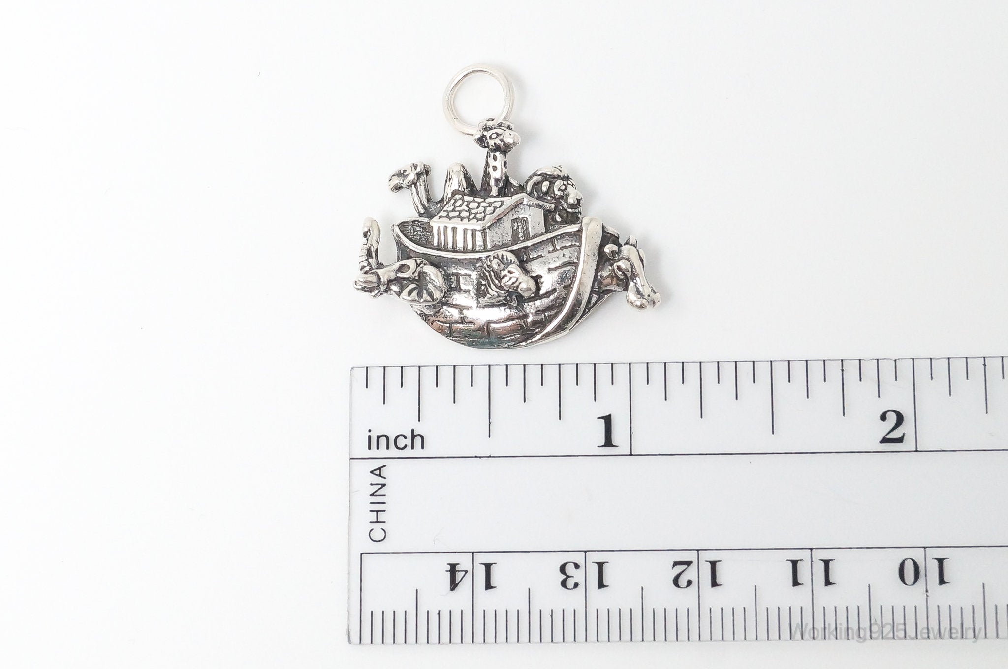 Vintage Noahs Ark Sterling Silver Pendant