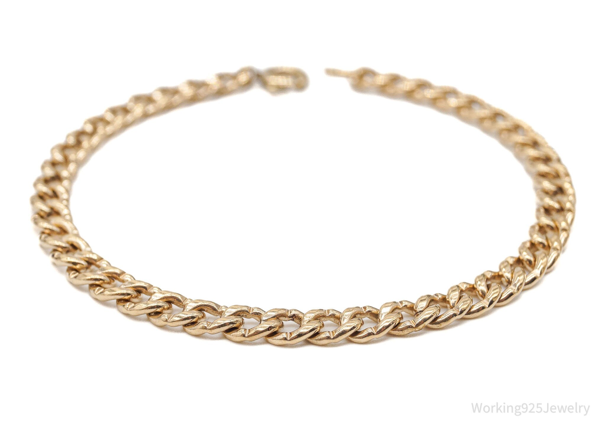 Vintage Retro 1950s 1/20 12K Gold Filled Curb Links Bracelet