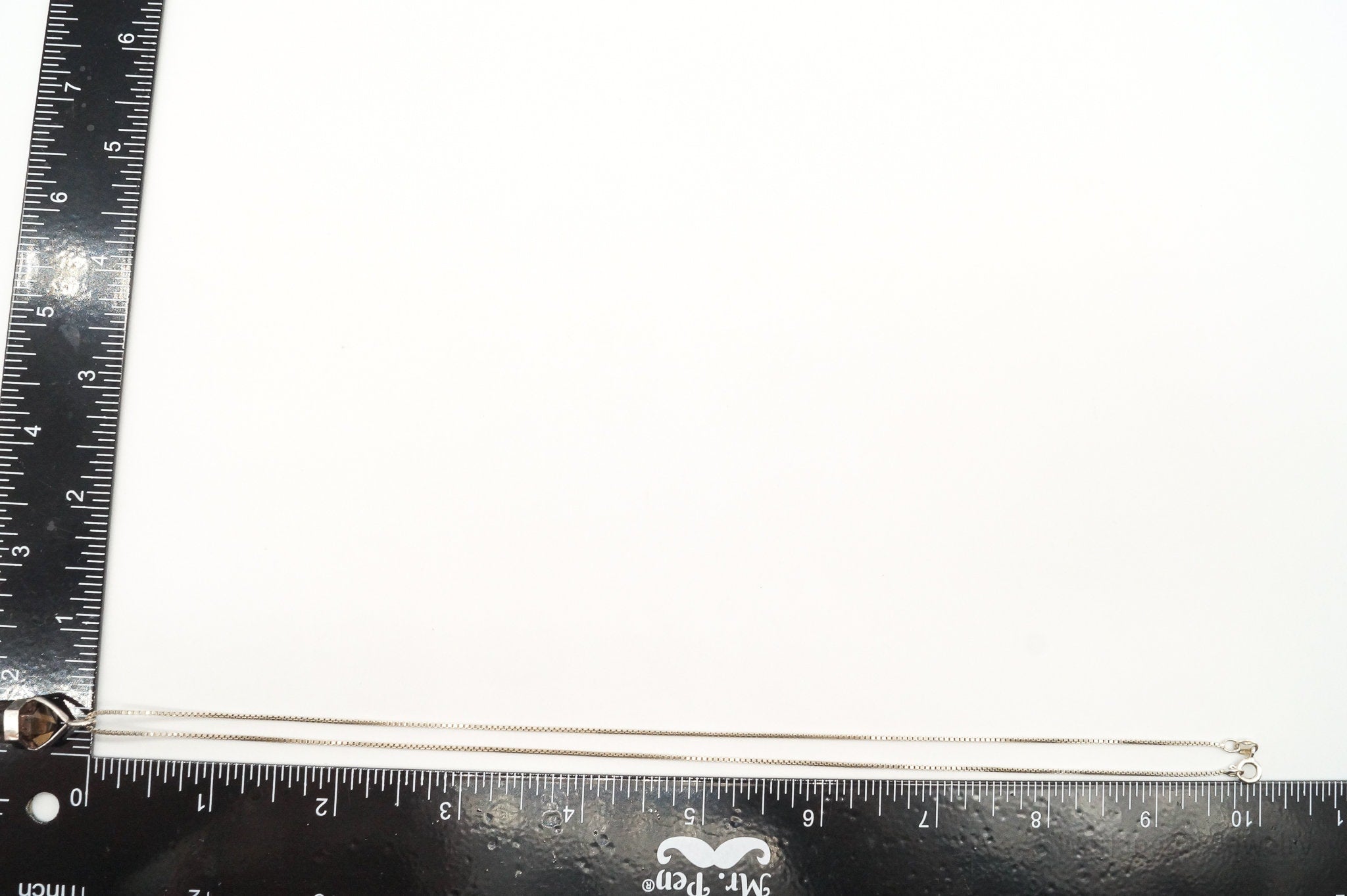 Vintage Large Smoky Topaz Sterling Silver Necklace