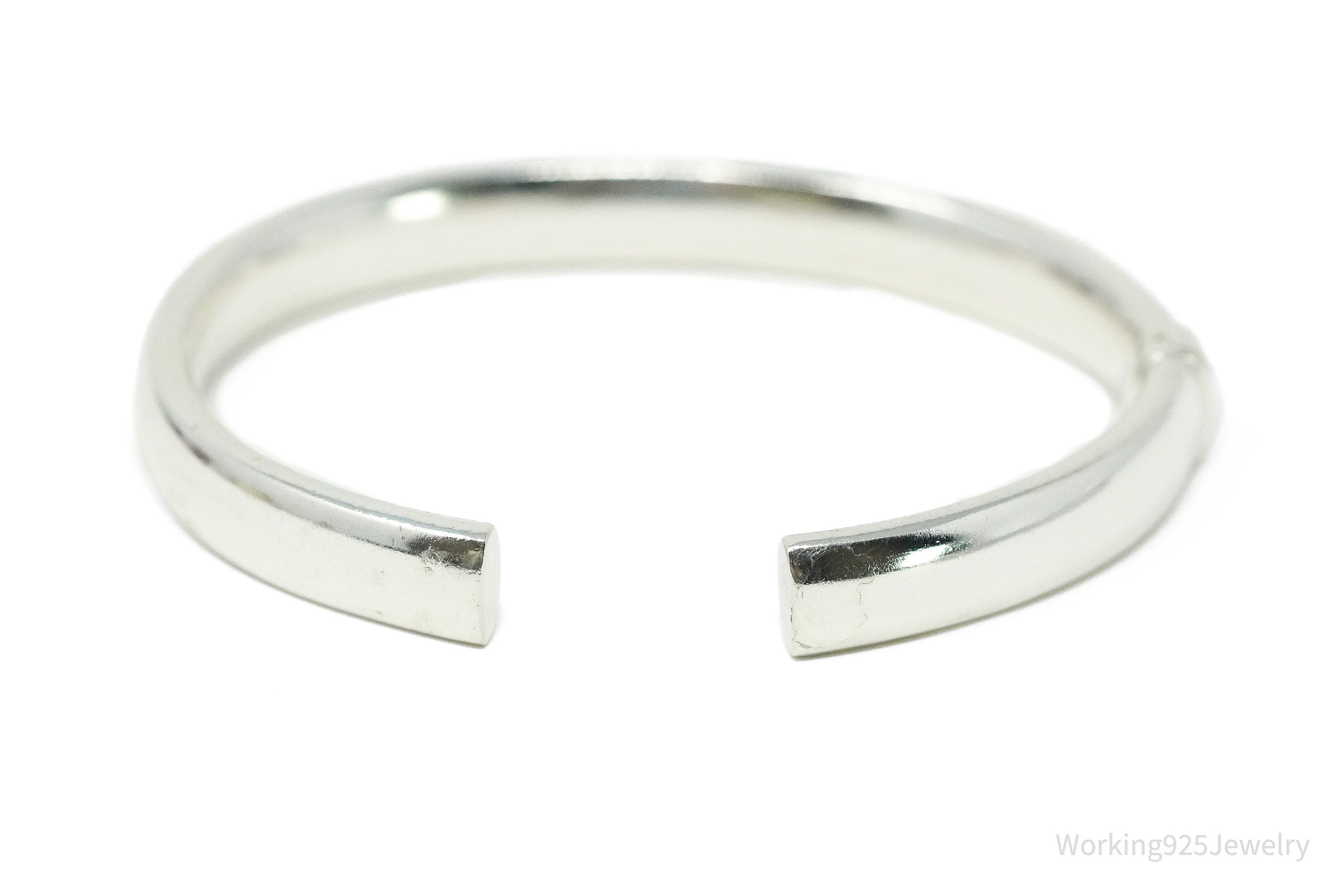 Vintage Italian Designer MILOR Heavy 950 Fine Silver Cuff Bracelet 6 5/8"